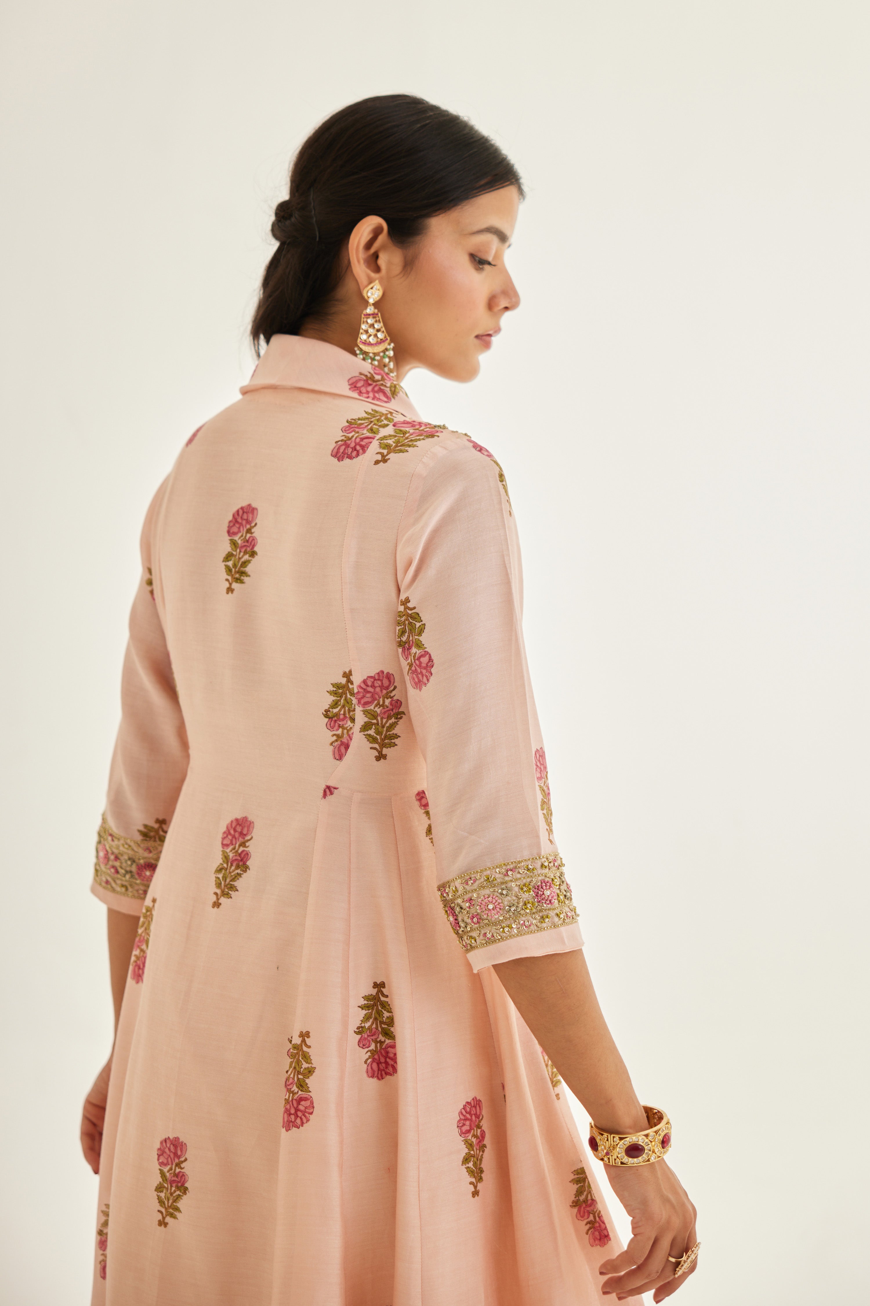 Shell Pink Angrakha Set