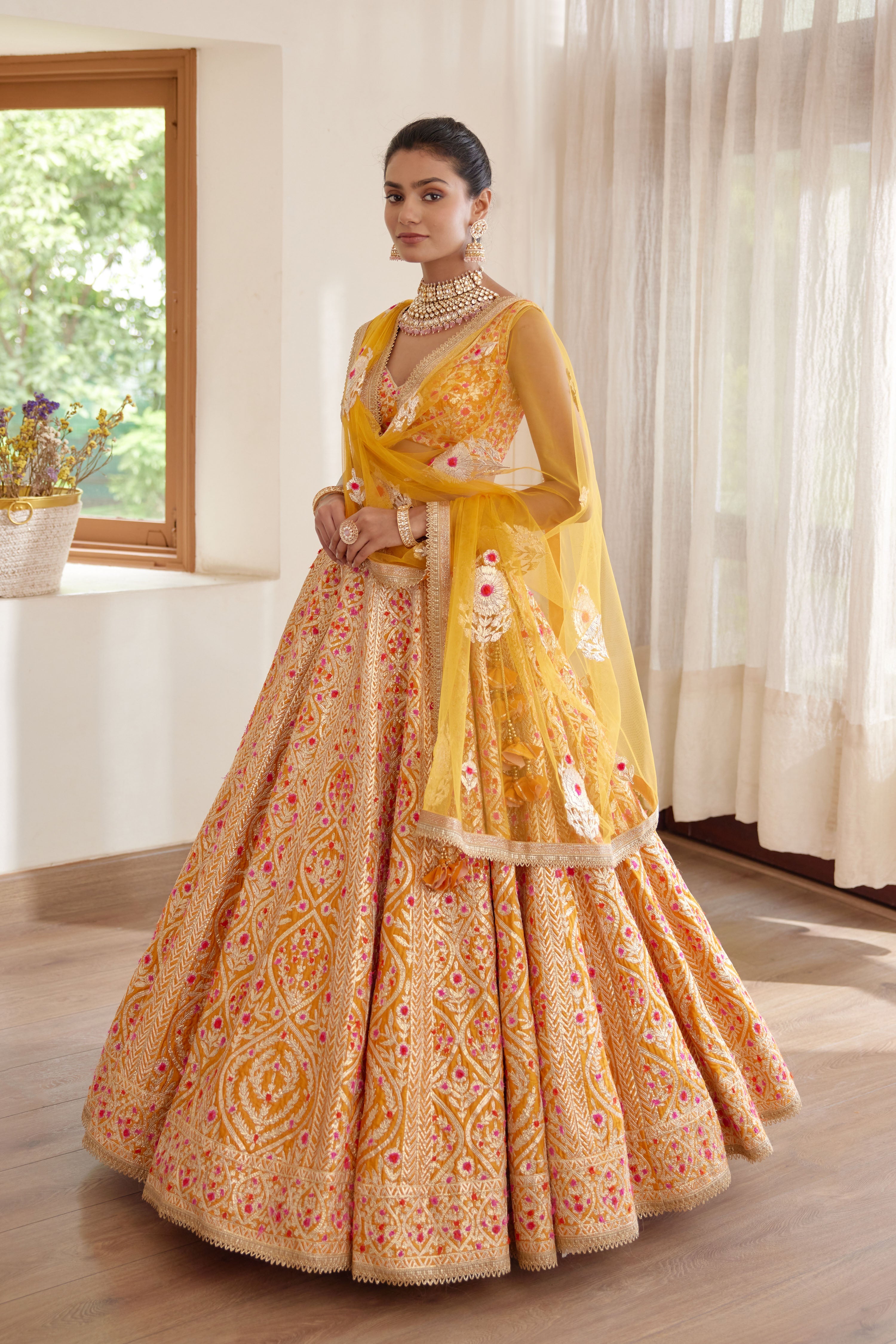 Turmeric Yellow Lehenga Set