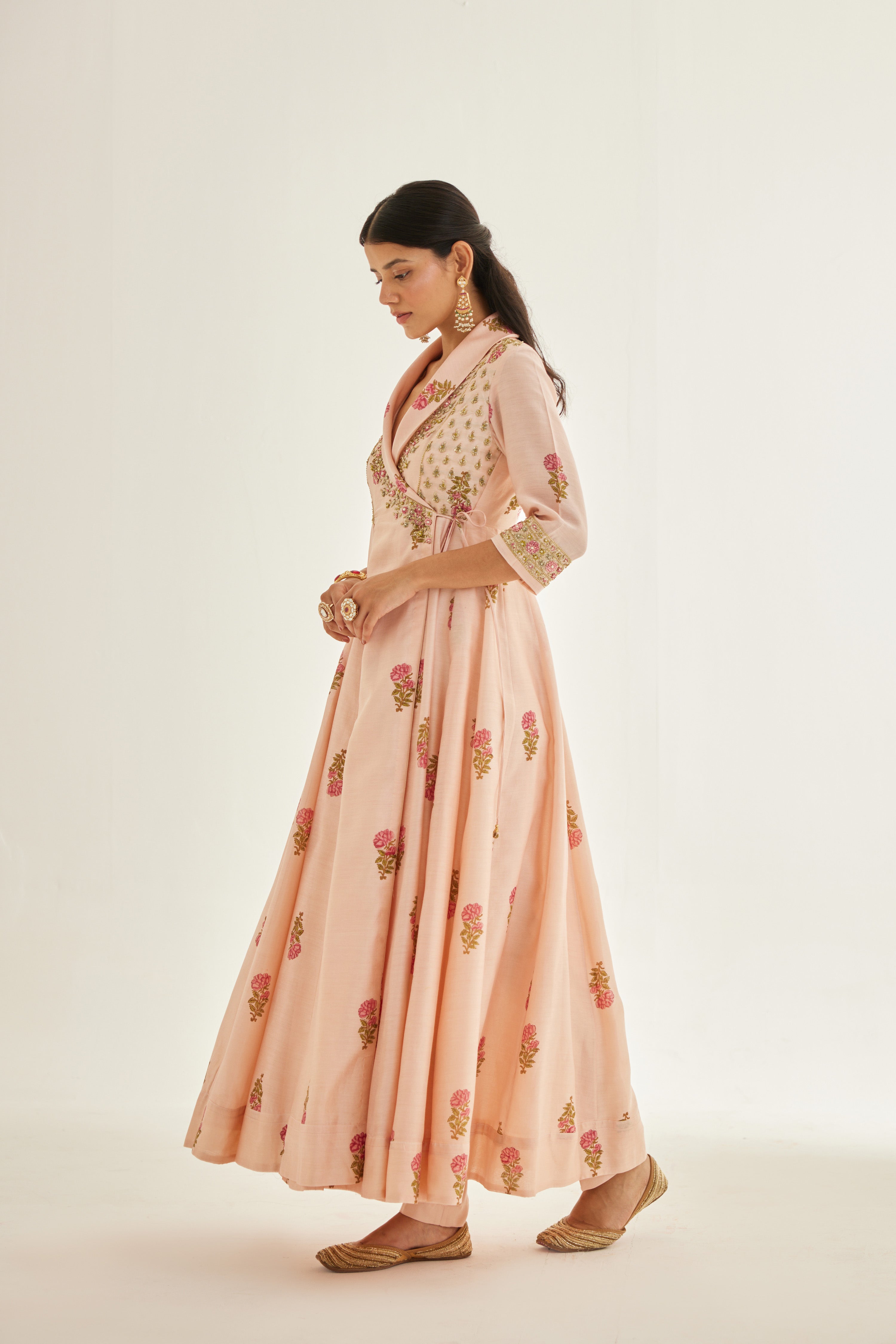 Shell Pink Angrakha Set