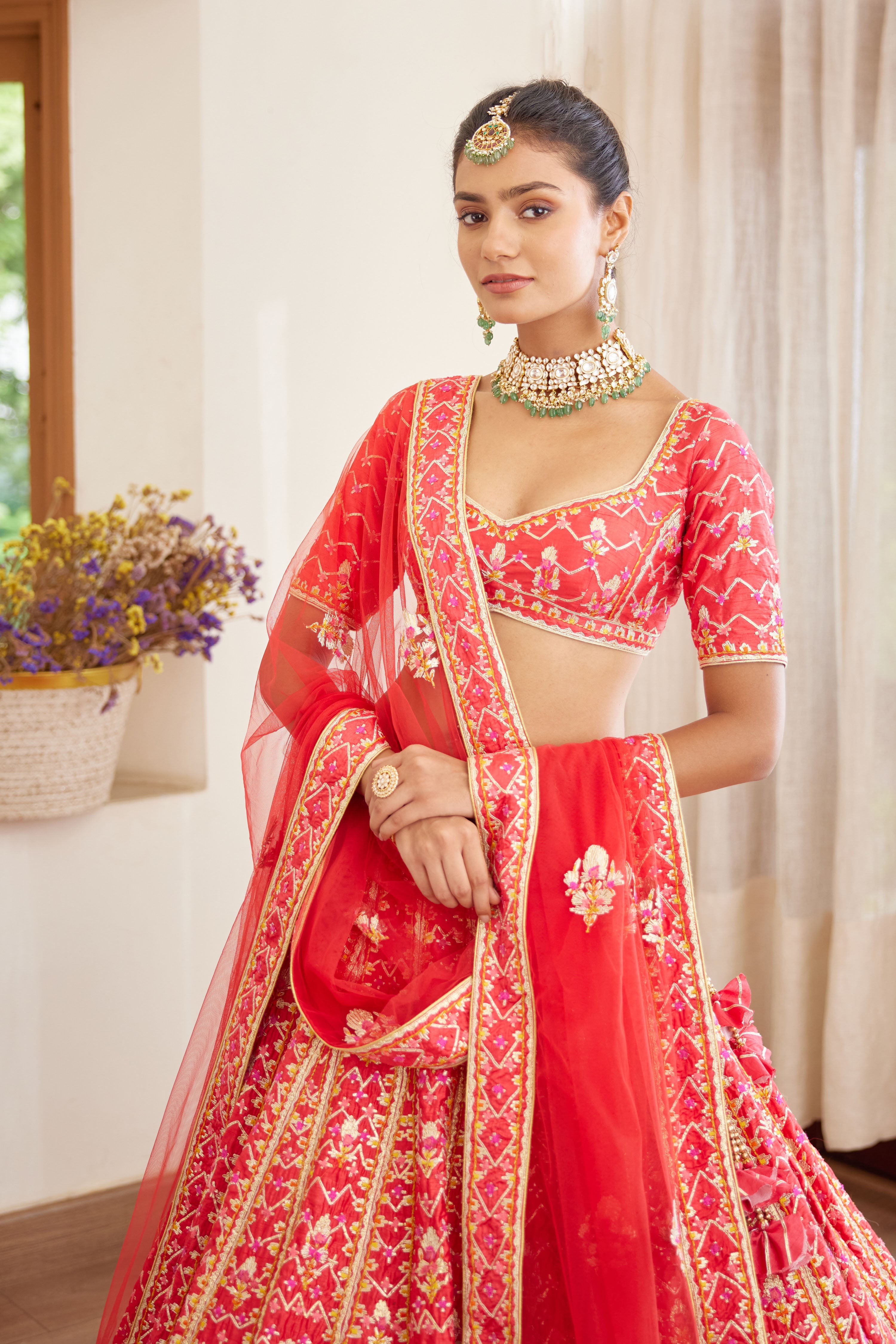 Red Lehenga Set
