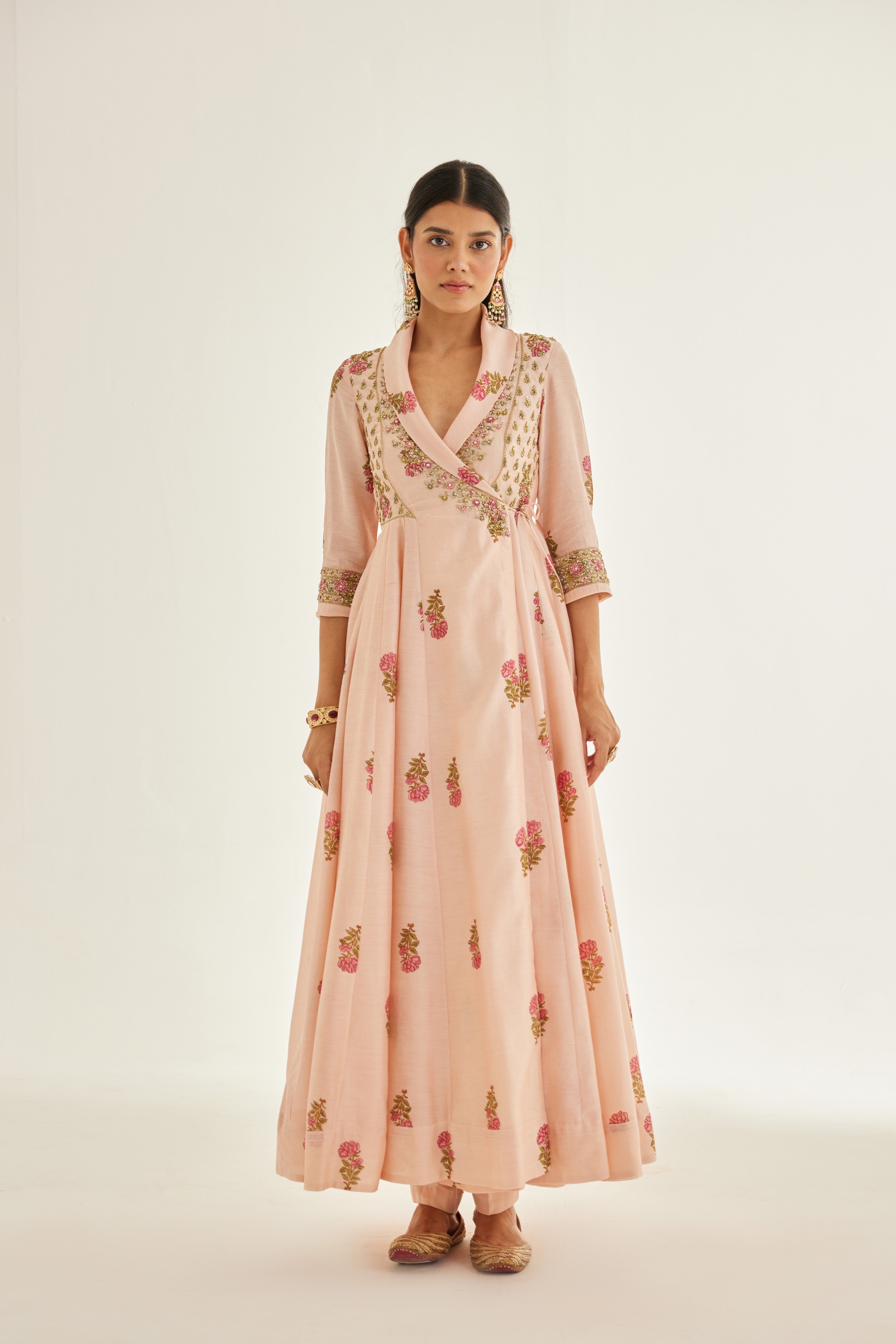 Shell Pink Angrakha Set