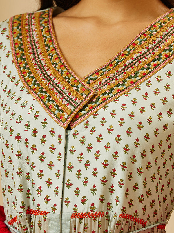 Light Sea Green Anarkali Set