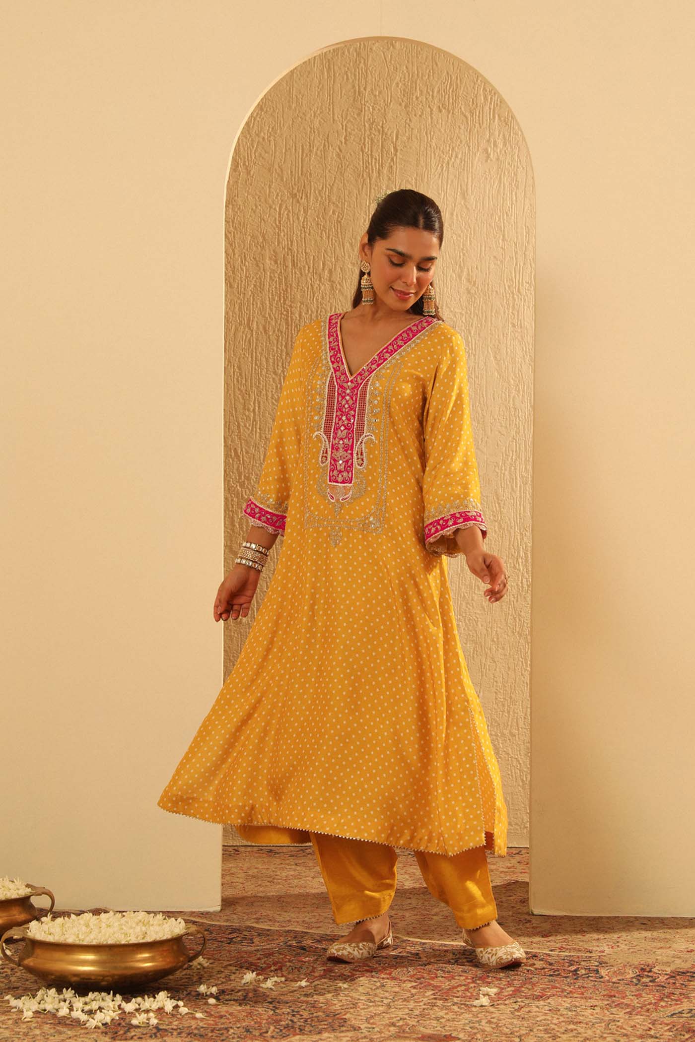 Siara - Long A-line Choga With Salwar - Ready To Ship