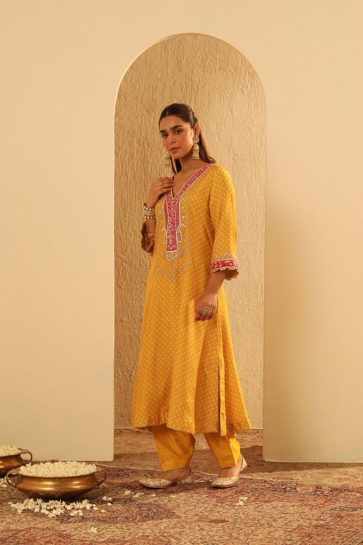 Siara - Long A-line Choga With Salwar - Ready To Ship