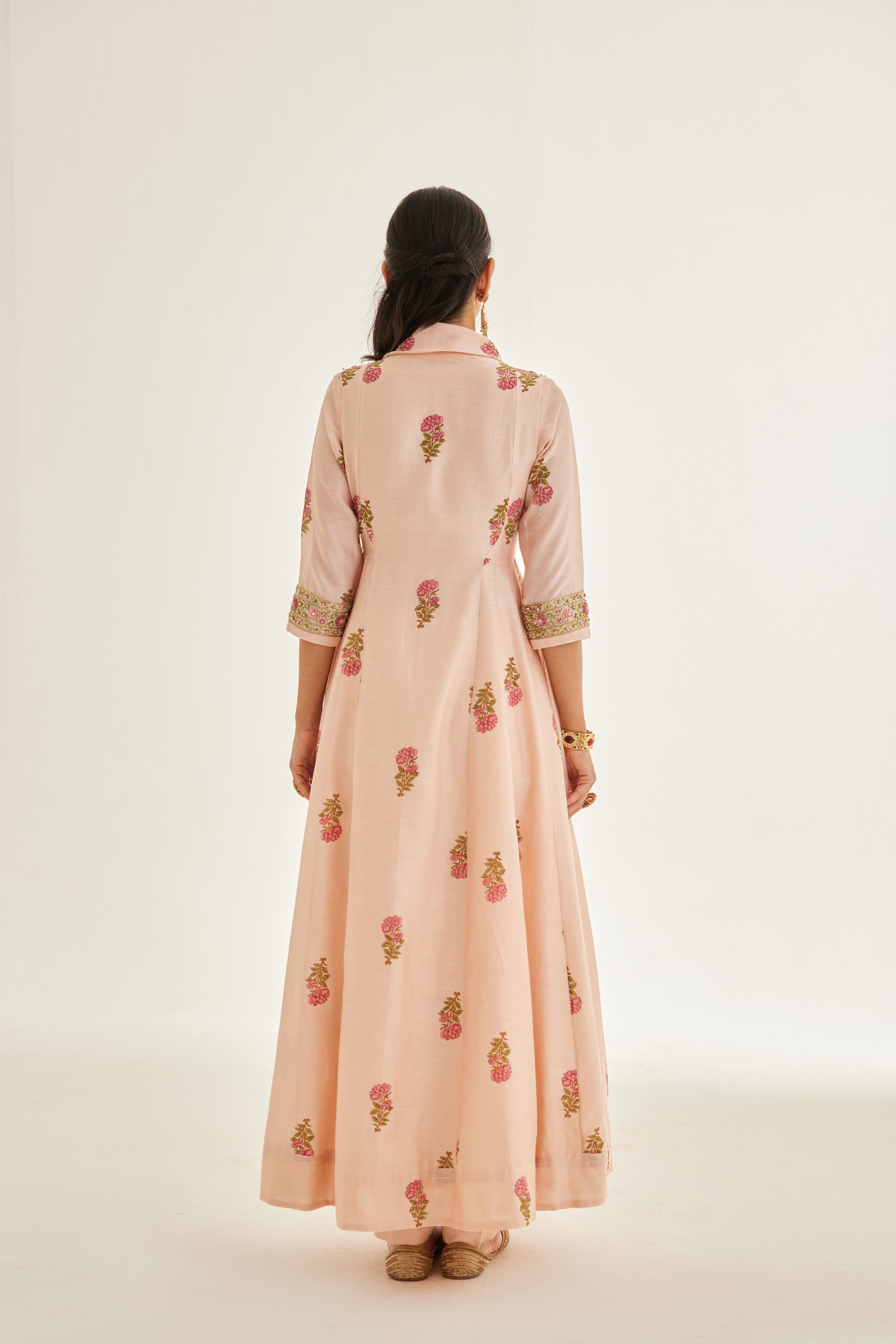 Shell Pink Angrakha Set