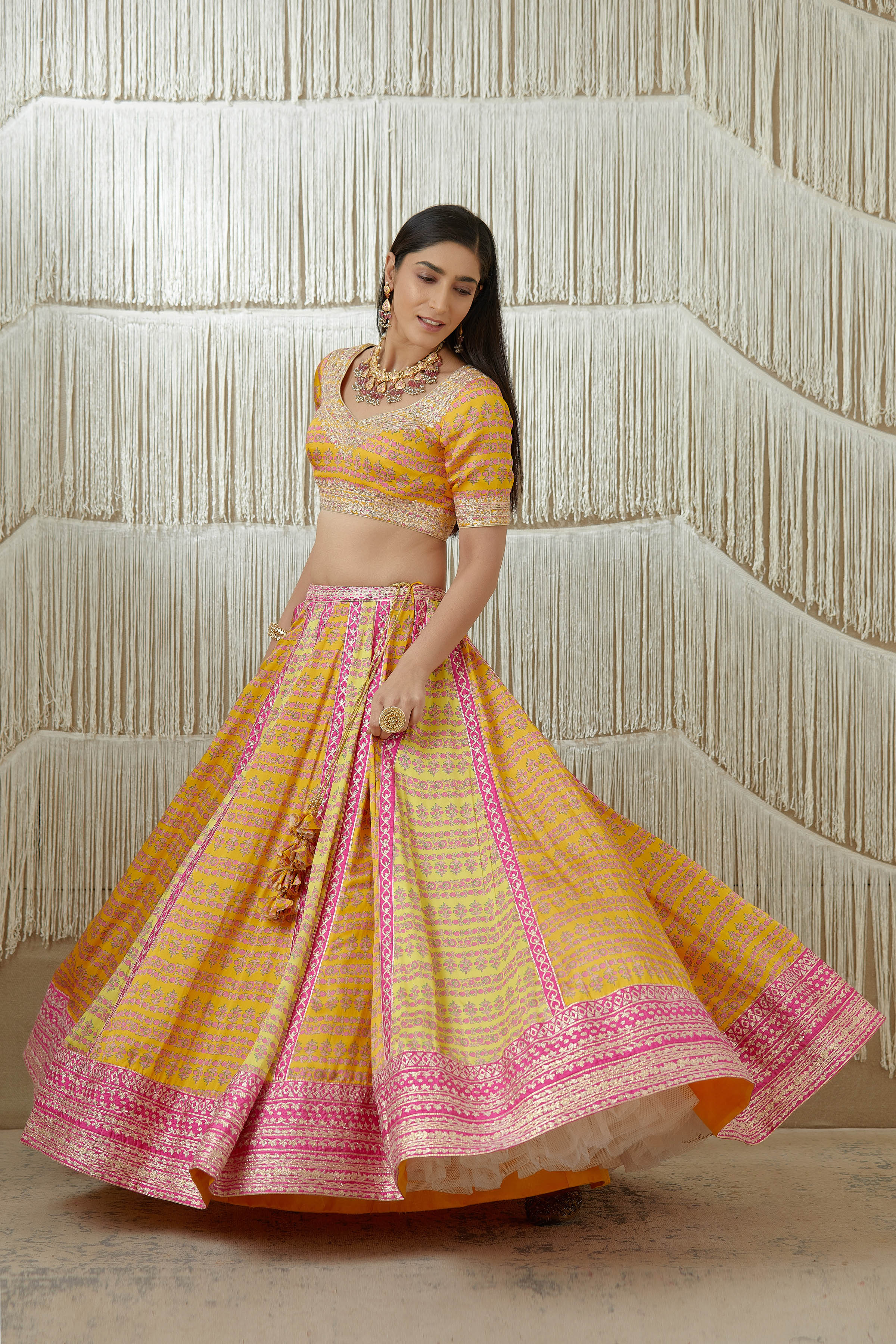 Mustard Yellow Lehenga set