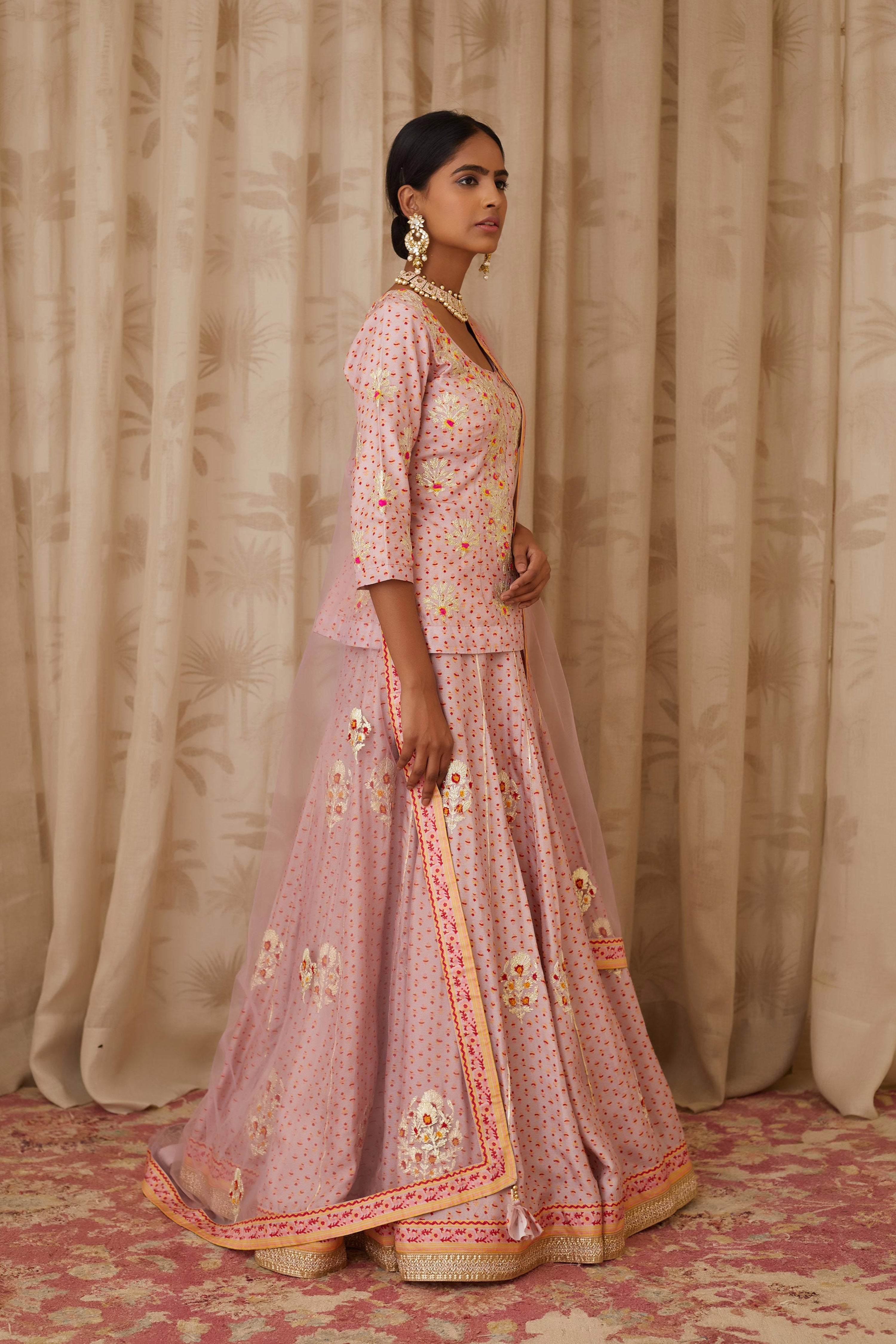 Light Lavender Short Kurta Set