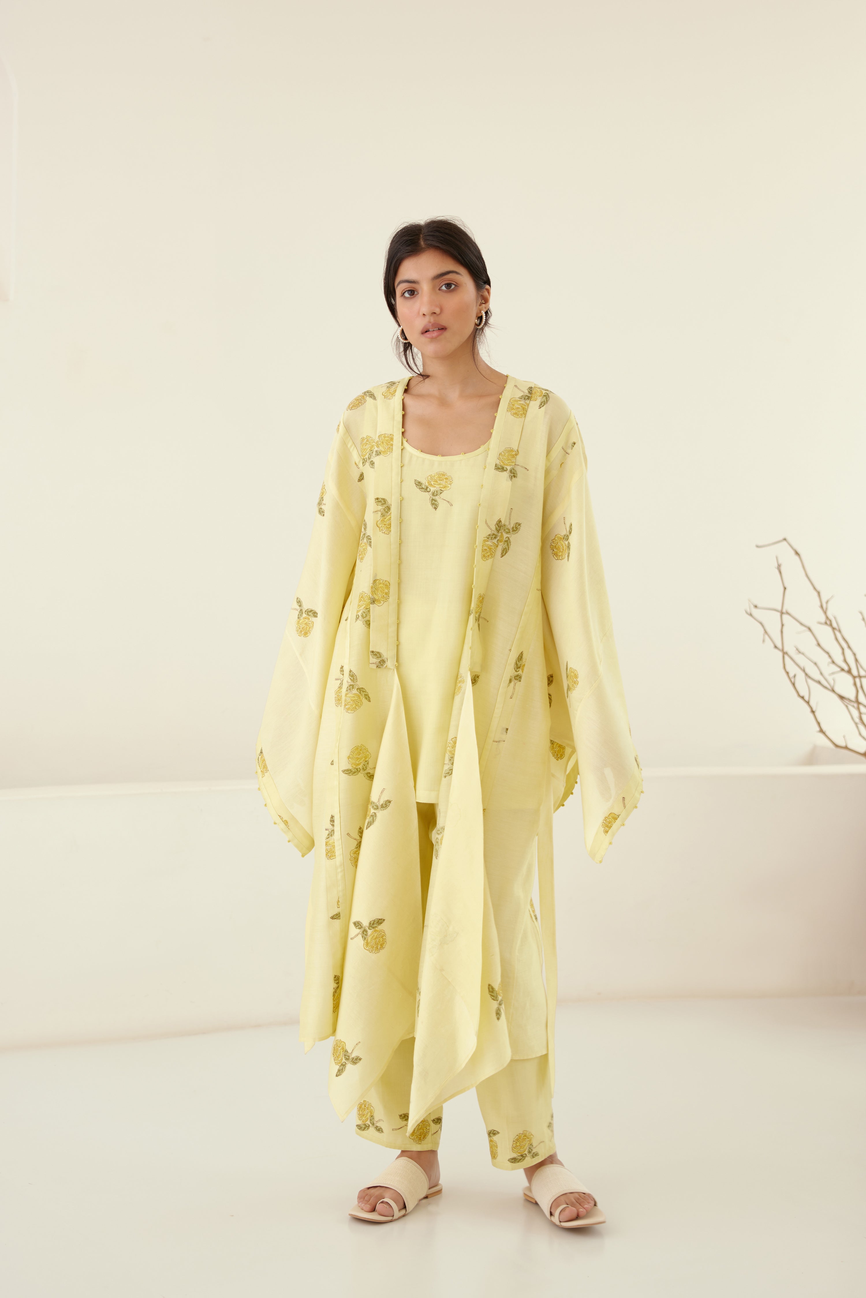 Canary Yellow Kimono Set