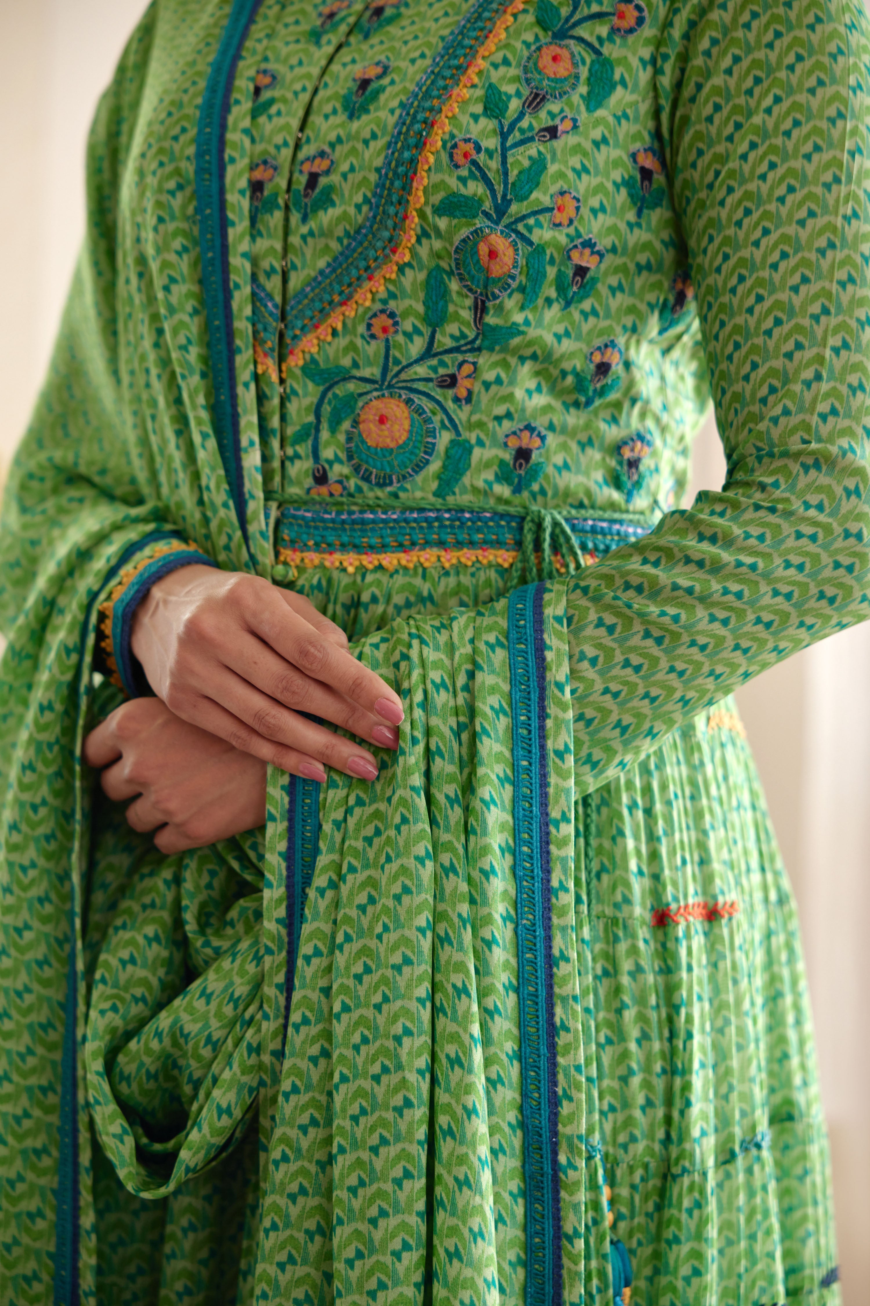 Green Anarkali Set
