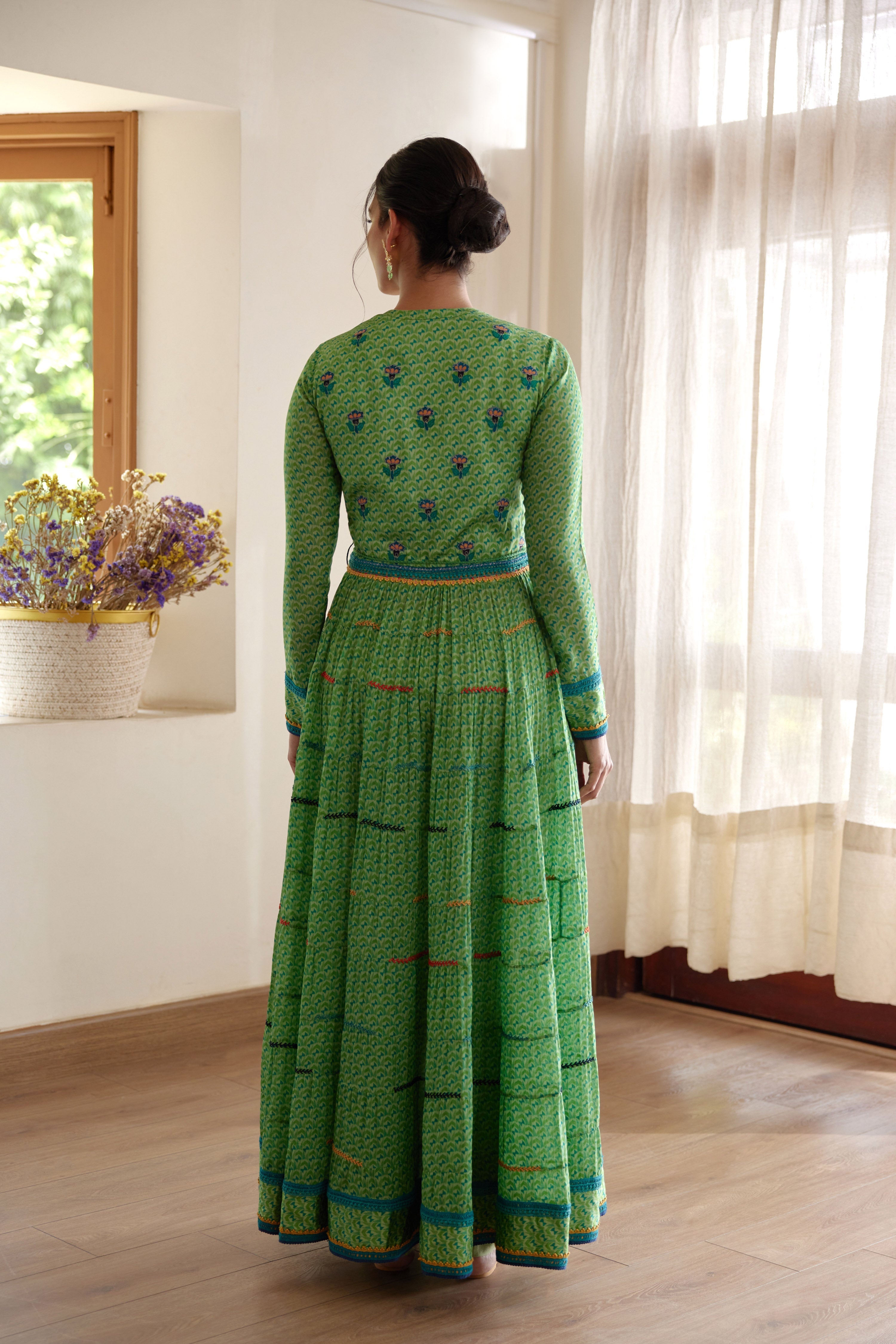 Green Anarkali Set