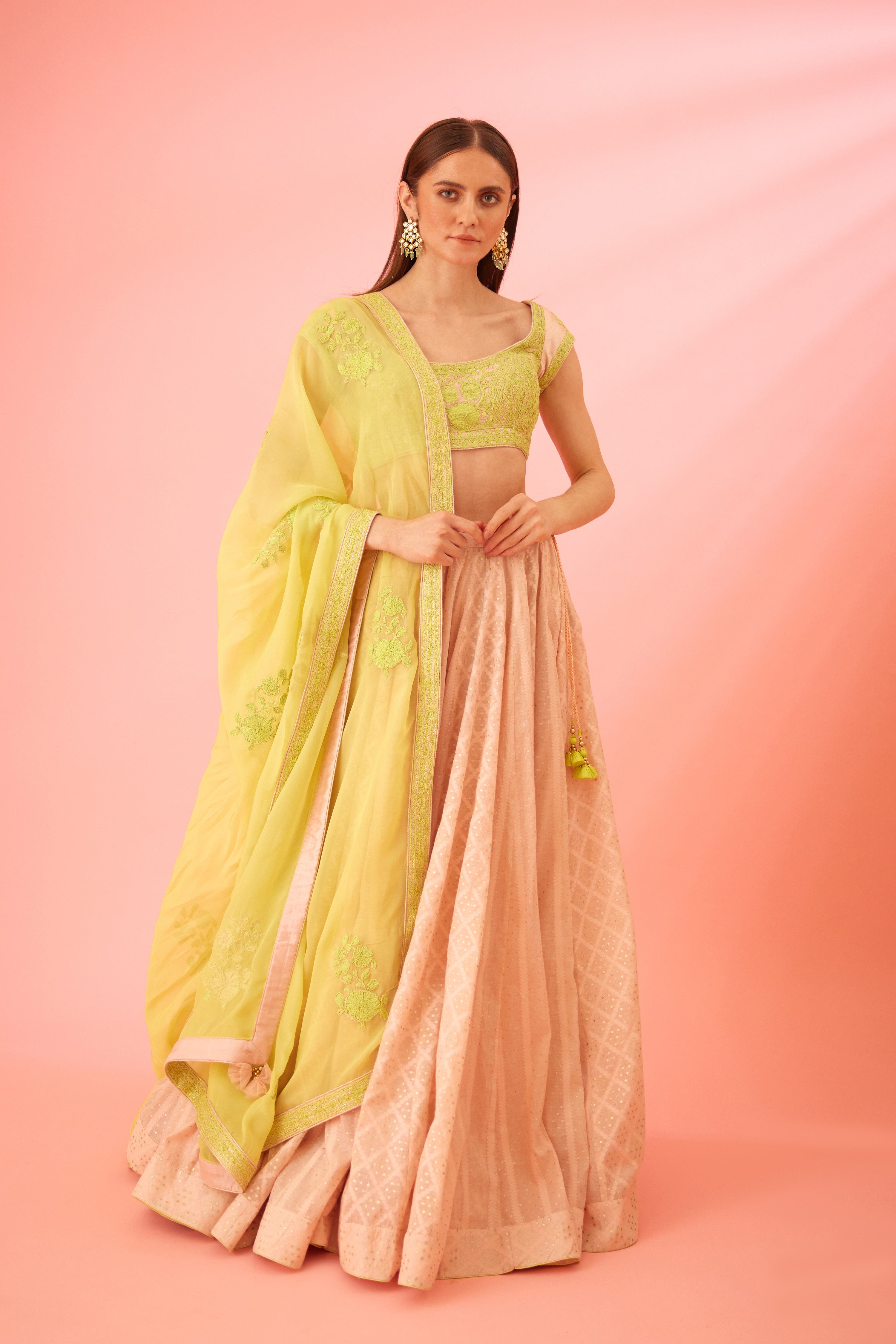 Crystal Rose Lehenga Set