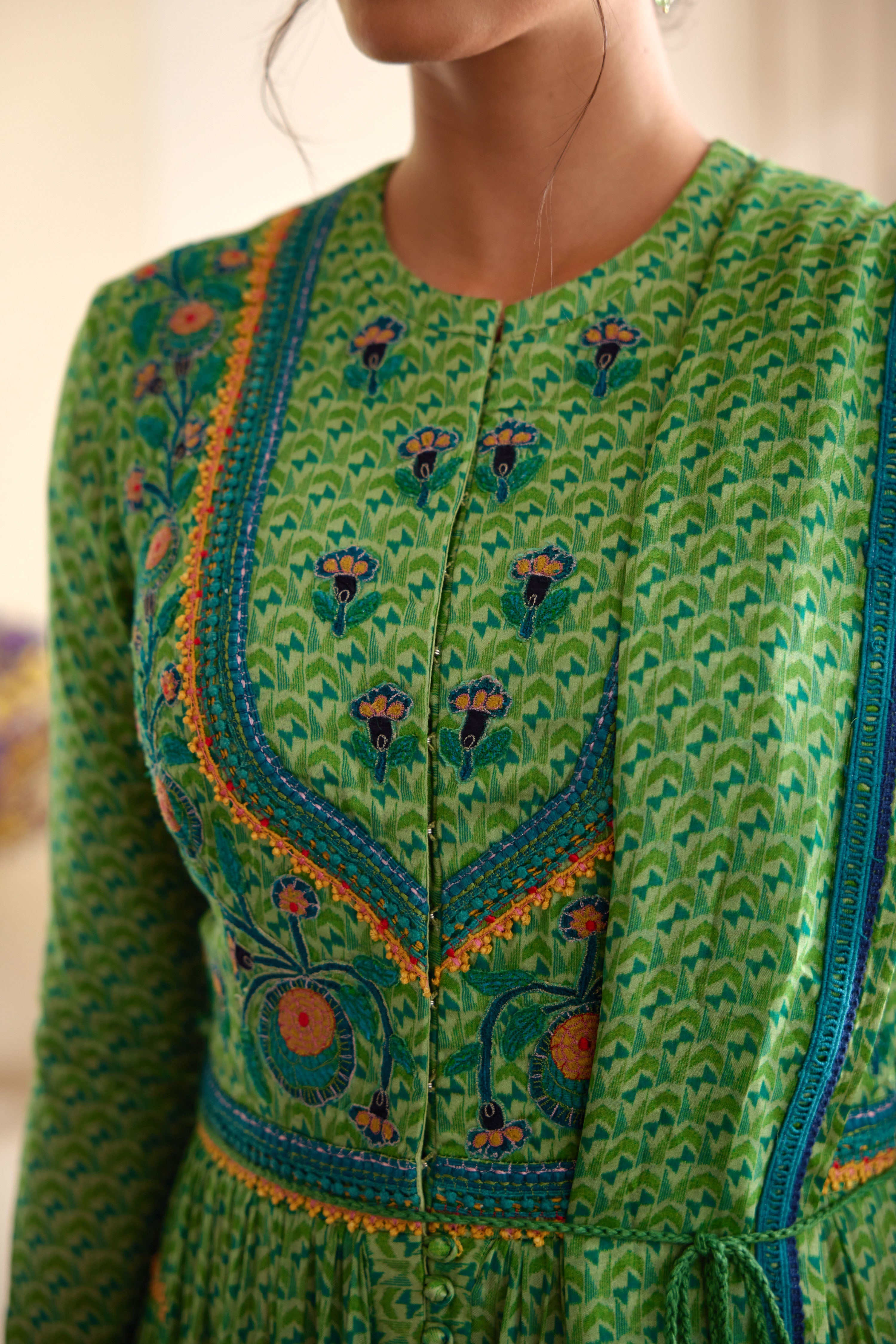 Green Anarkali Set