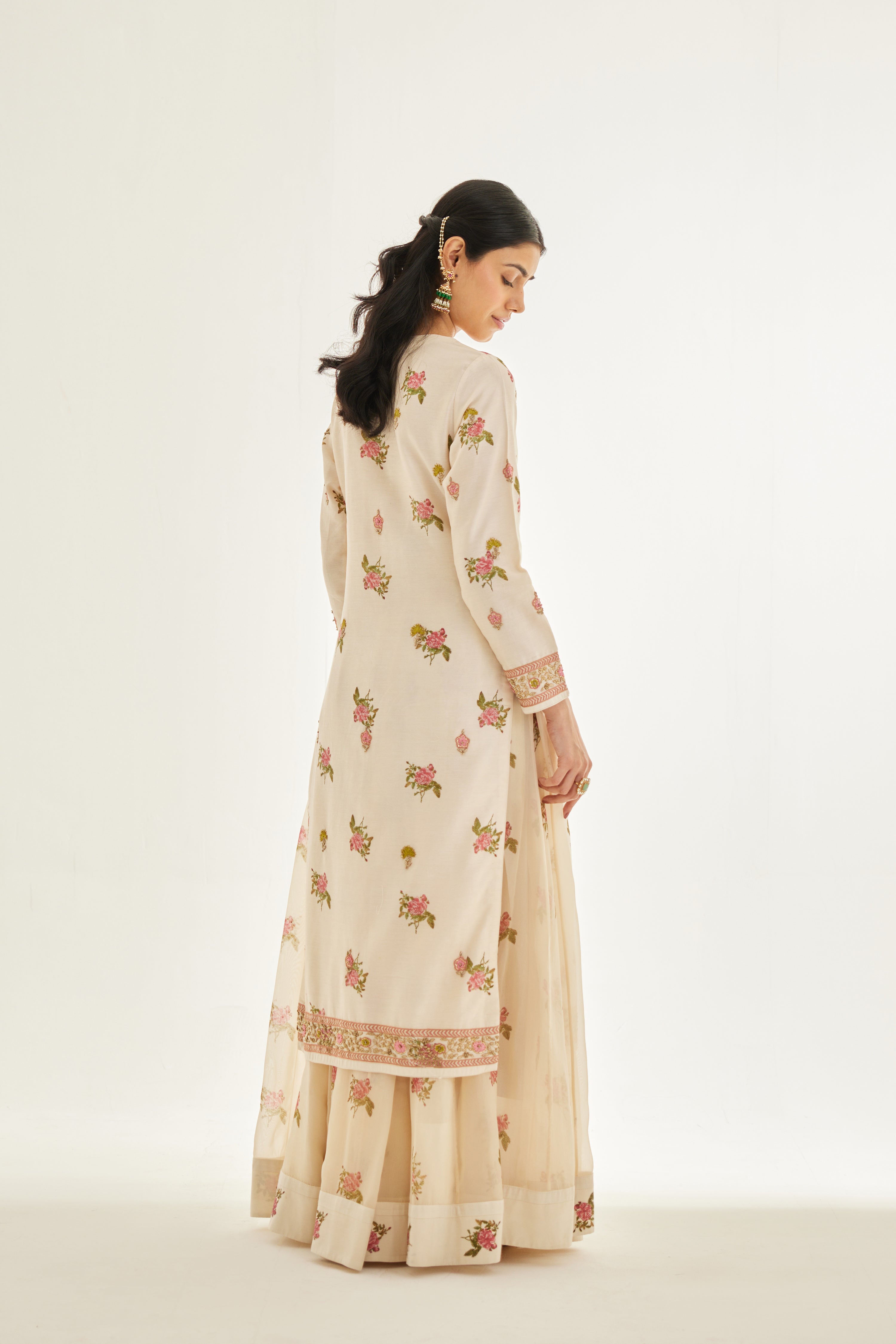 Papyrus White Kurta Skirt Set