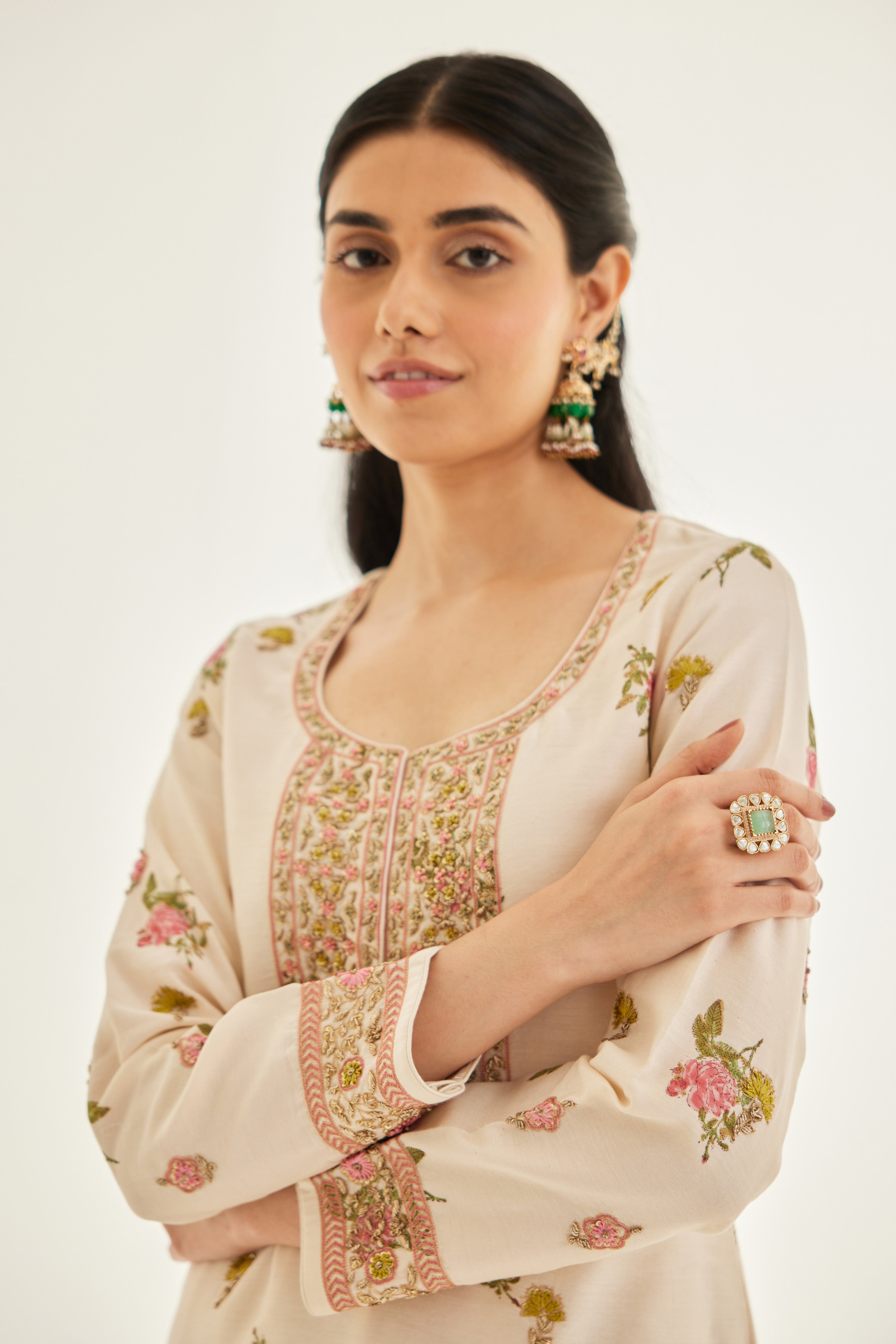 Papyrus White Kurta Skirt Set