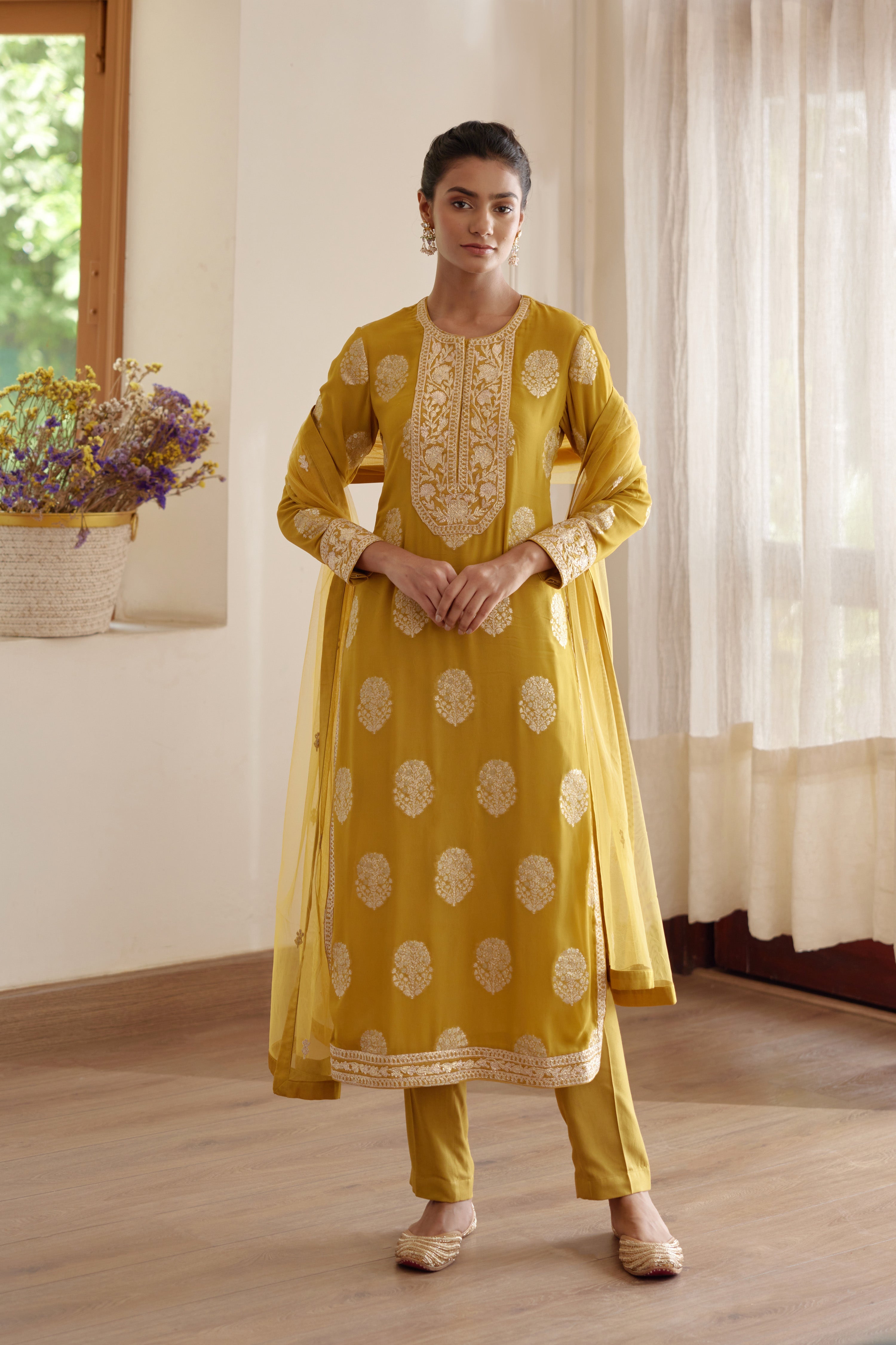 Mehendi Green Kurta Set