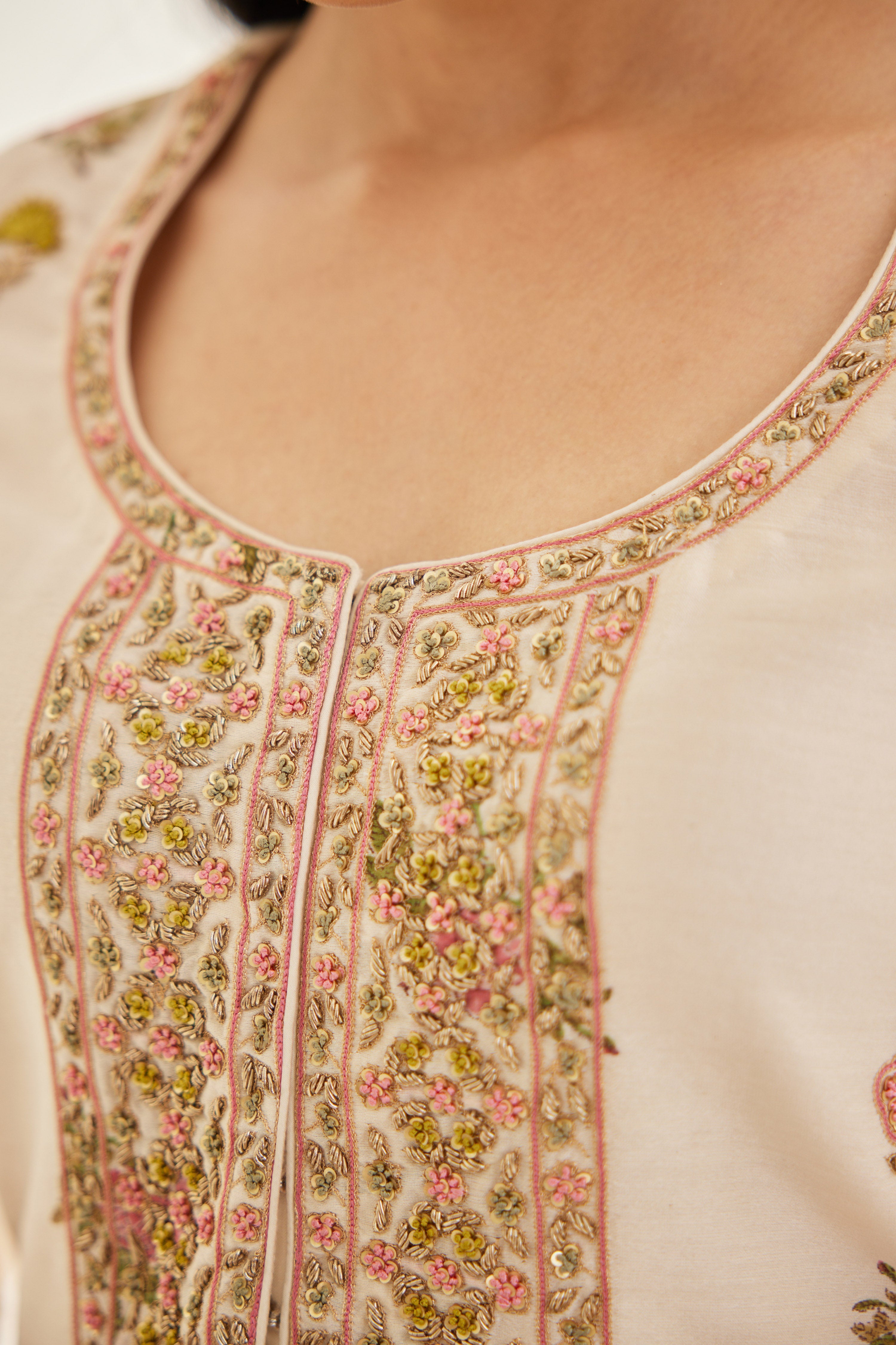 Papyrus White Kurta Skirt Set