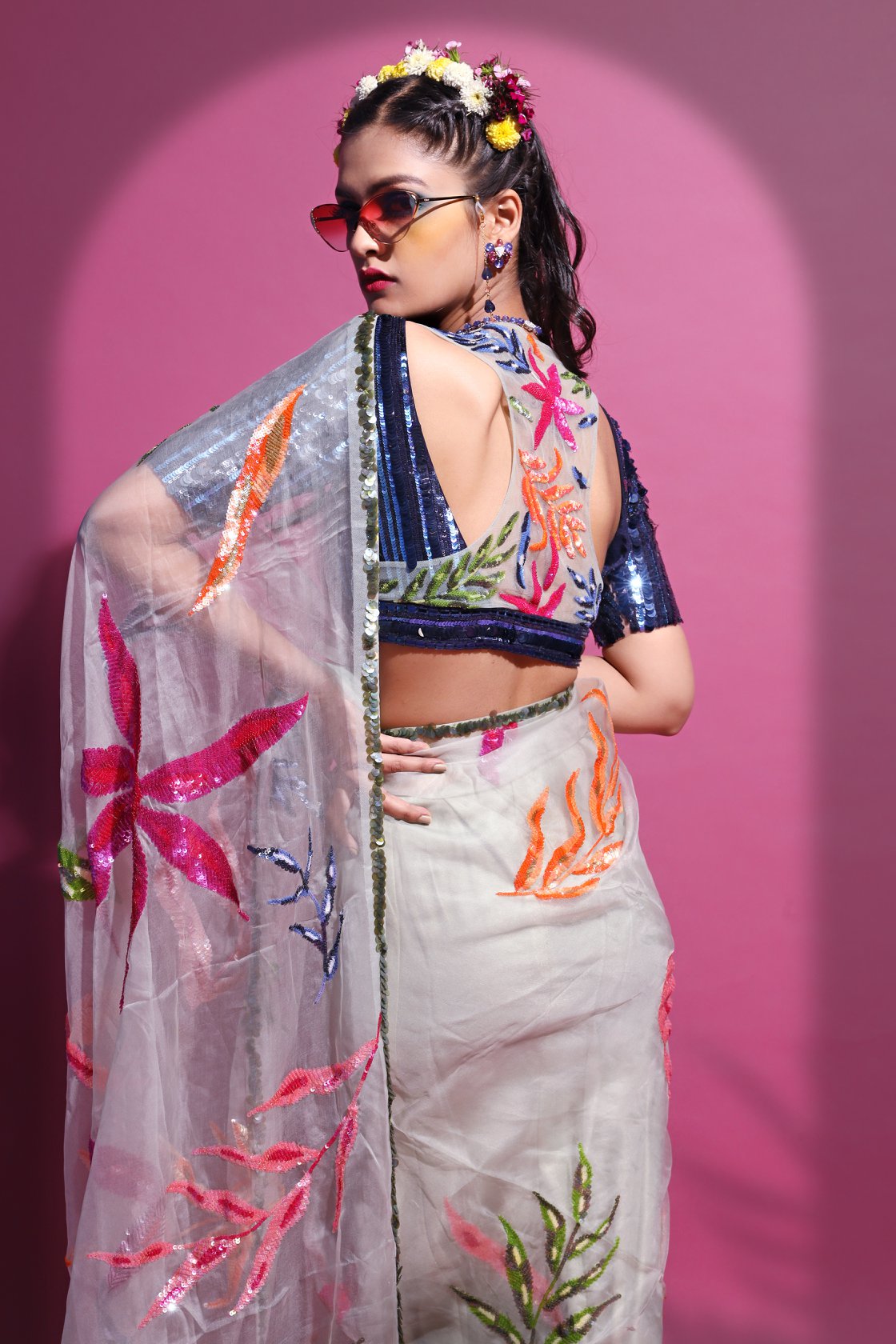 Jade Organza Saree