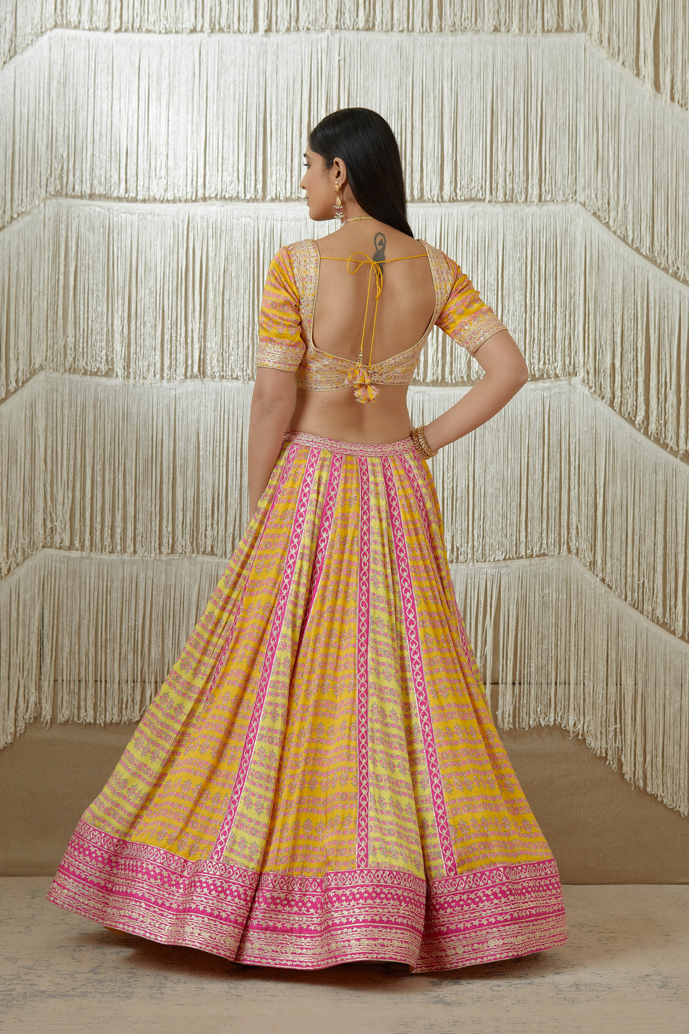 Mustard Yellow Lehenga set