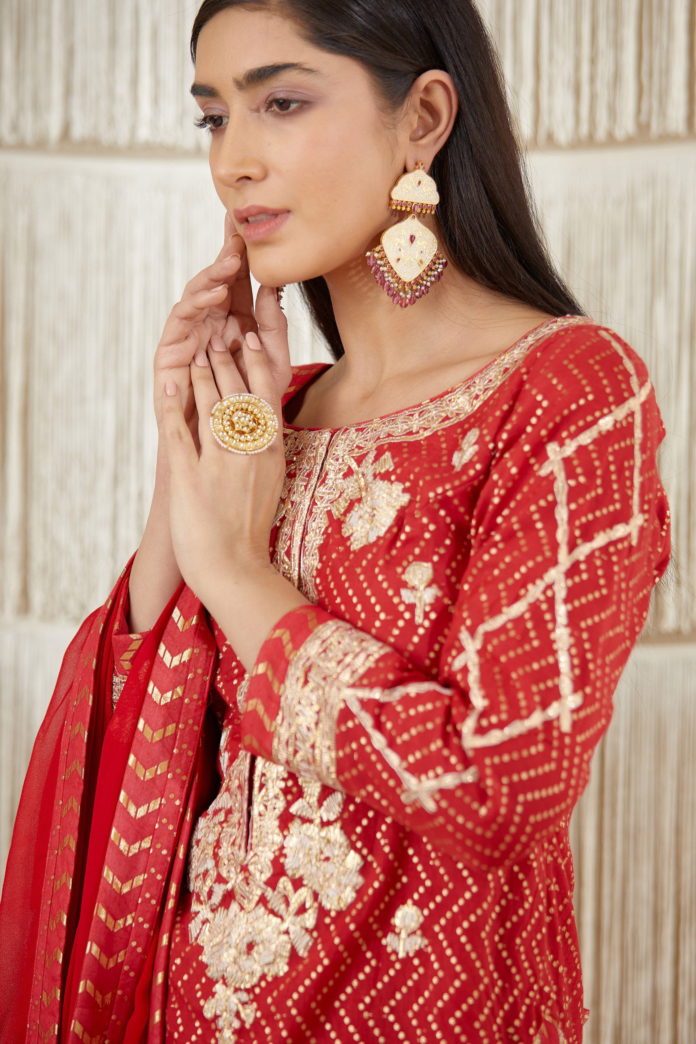 Maroon Sharara set