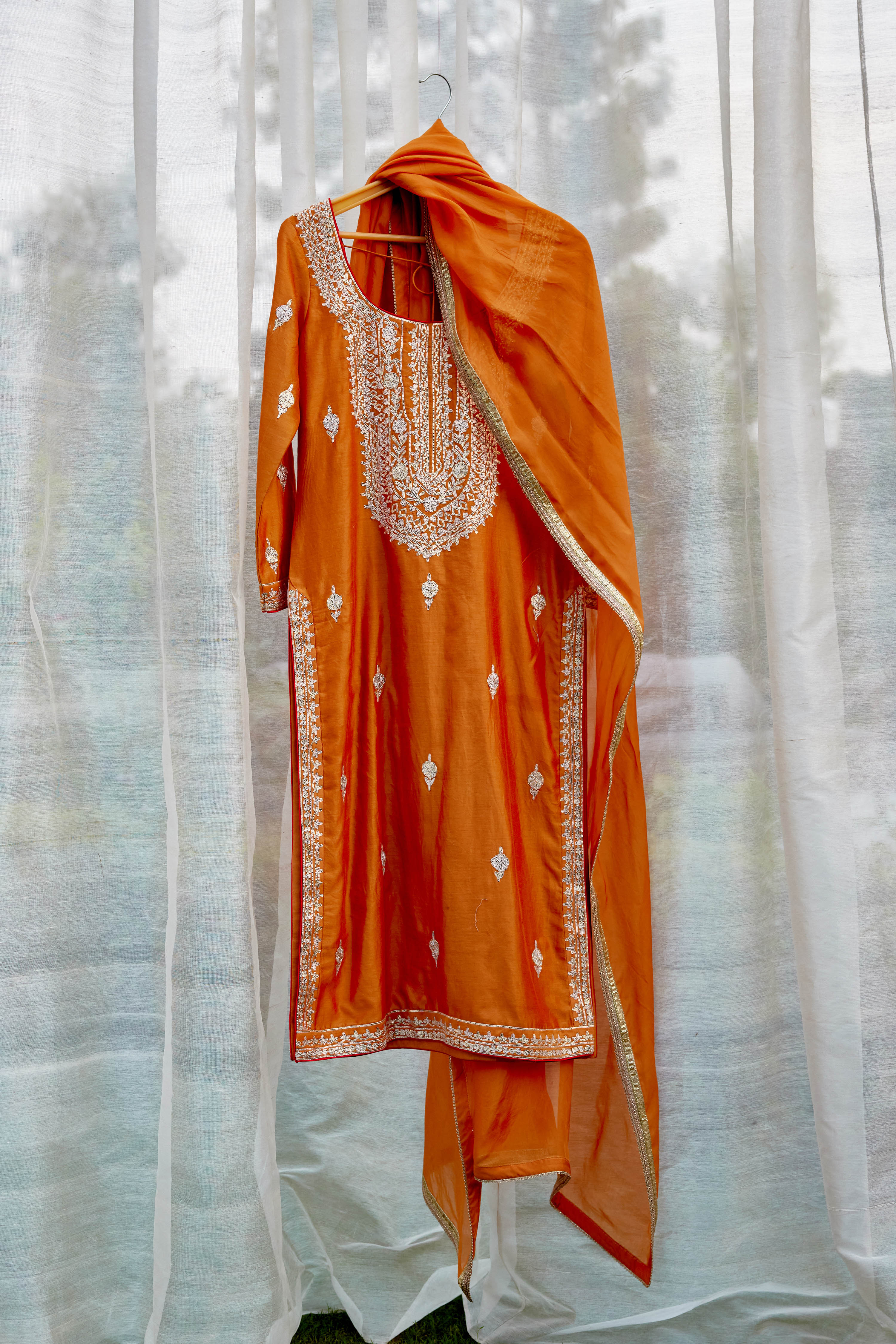Rust Orange Kurta Set