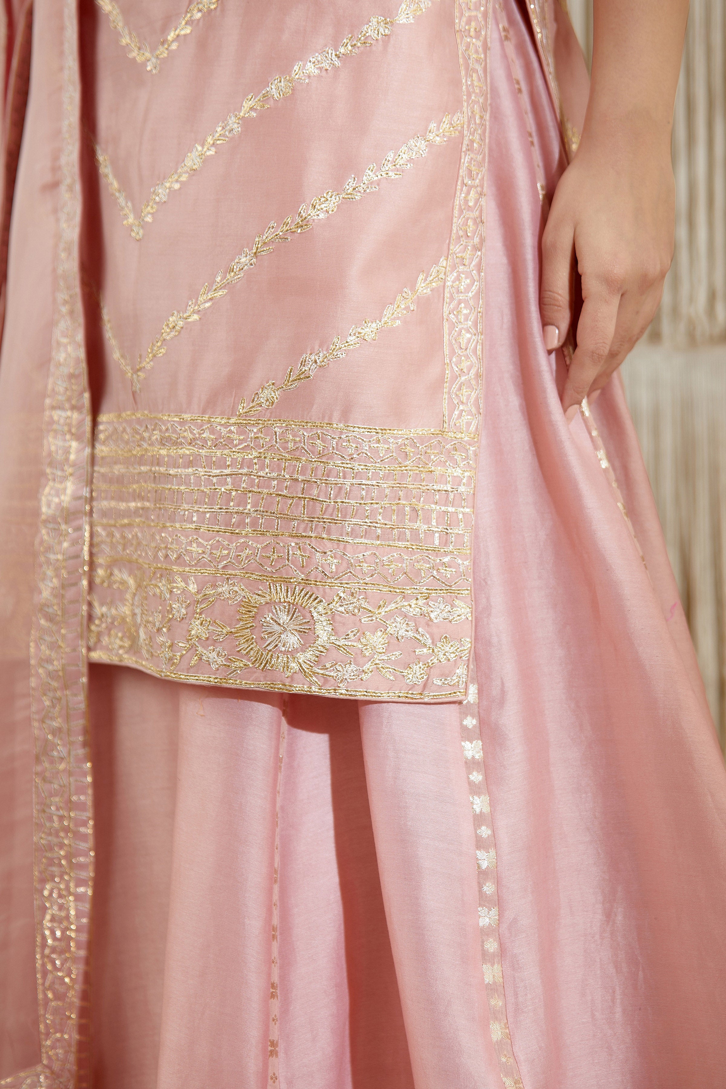 Powder Pink Sharara set