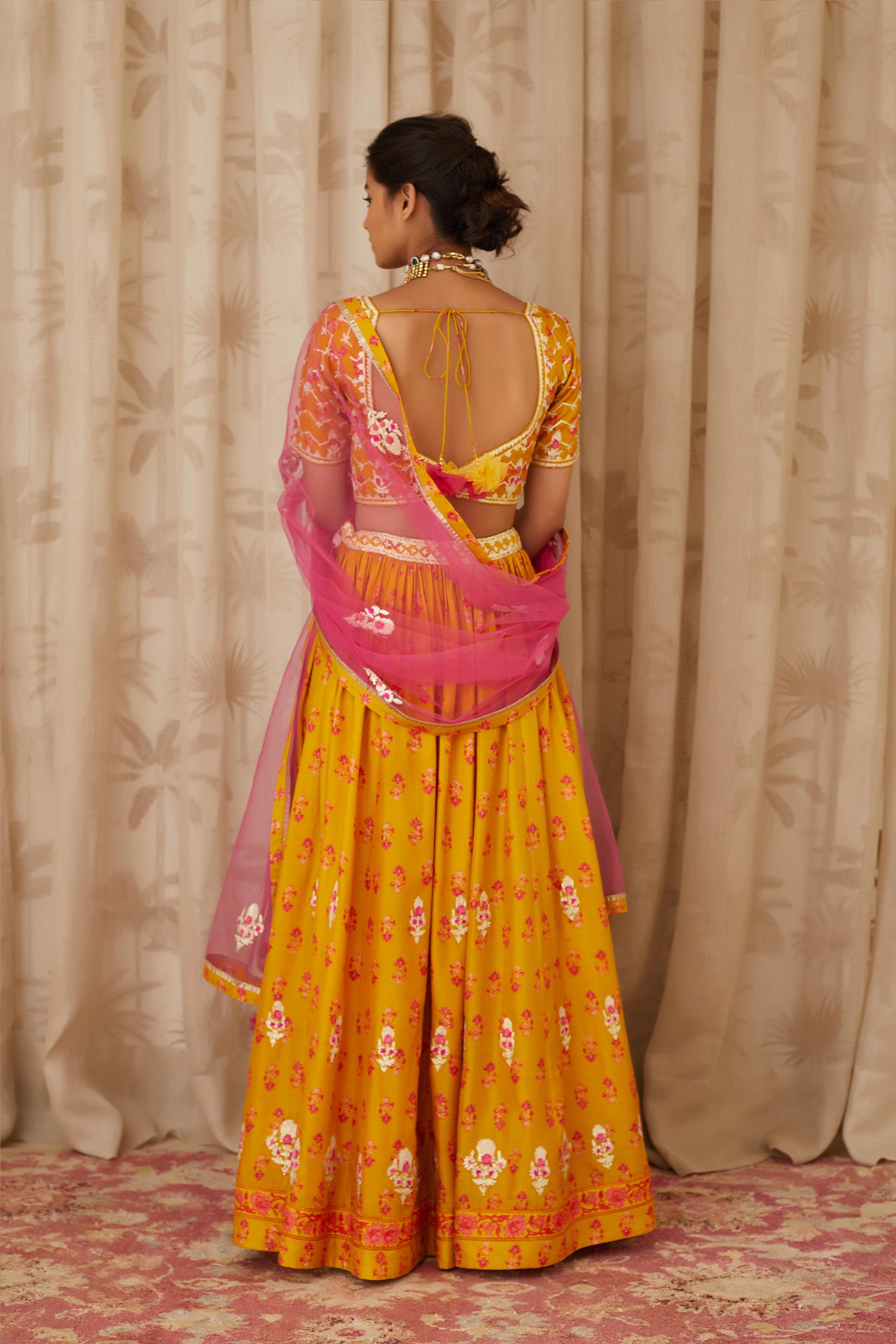 Mustard Yellow Lehenga Set
