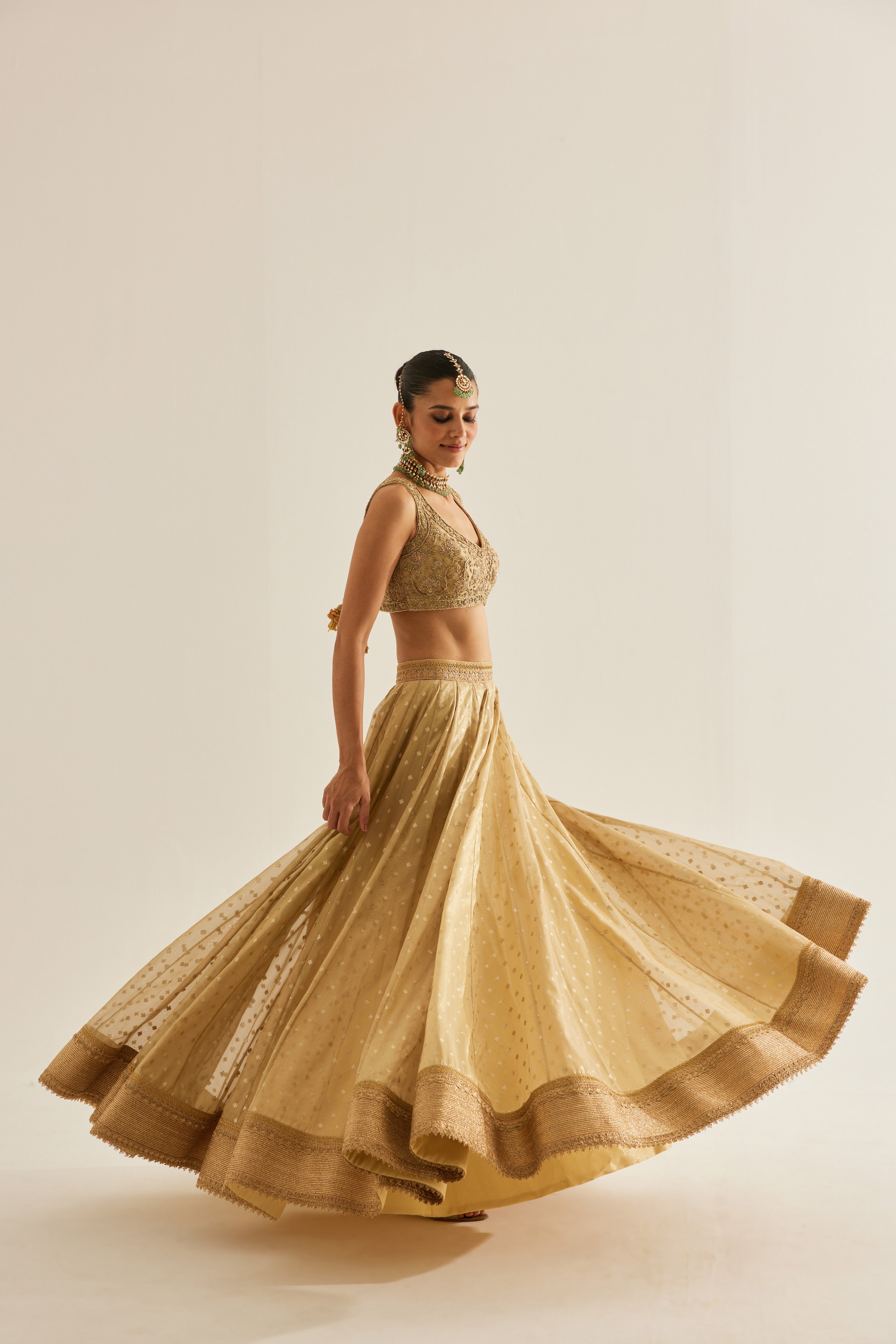 Gold Lehenga Set