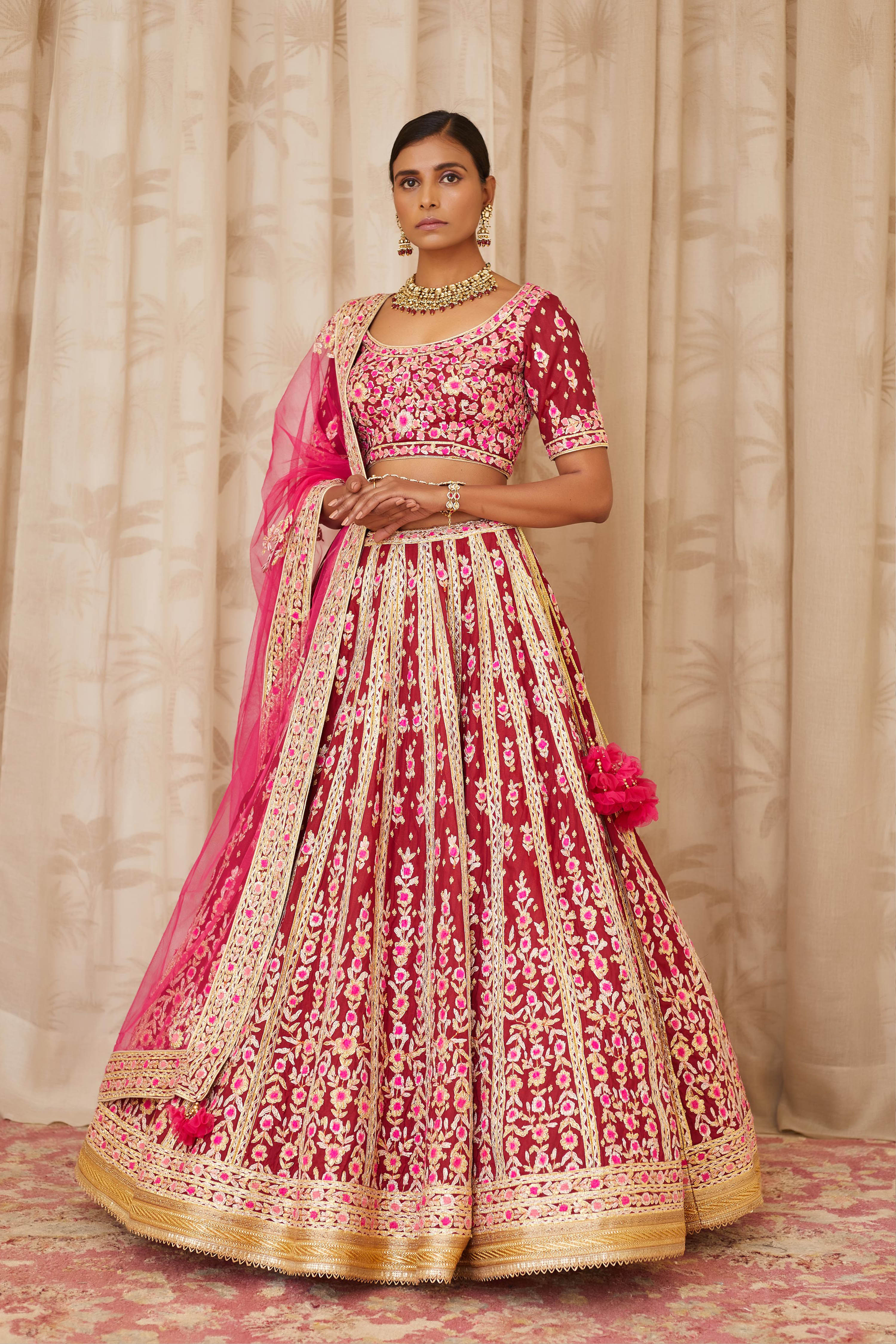 Maroon Lehenga Set