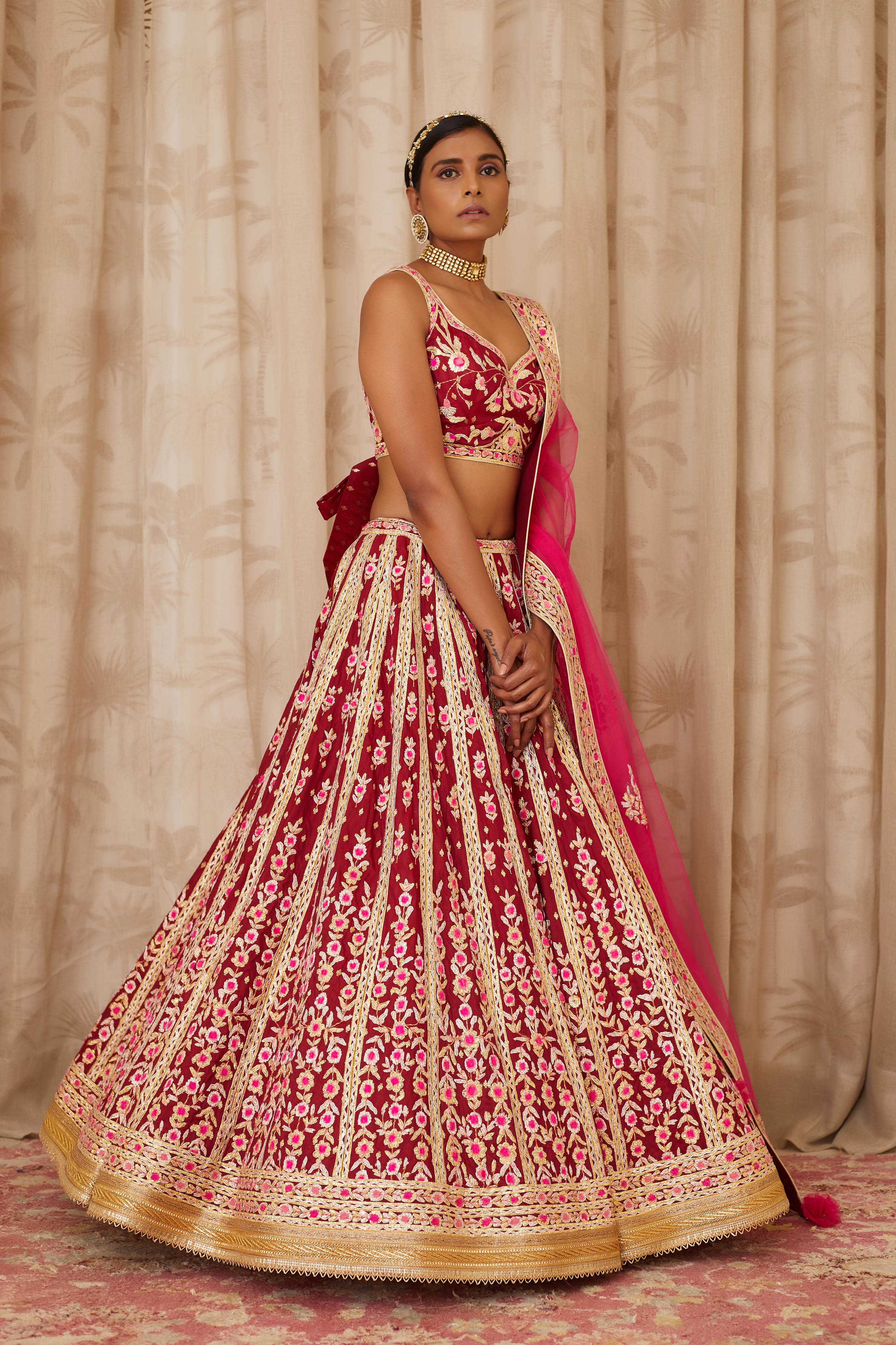 Maroon Lehenga Set