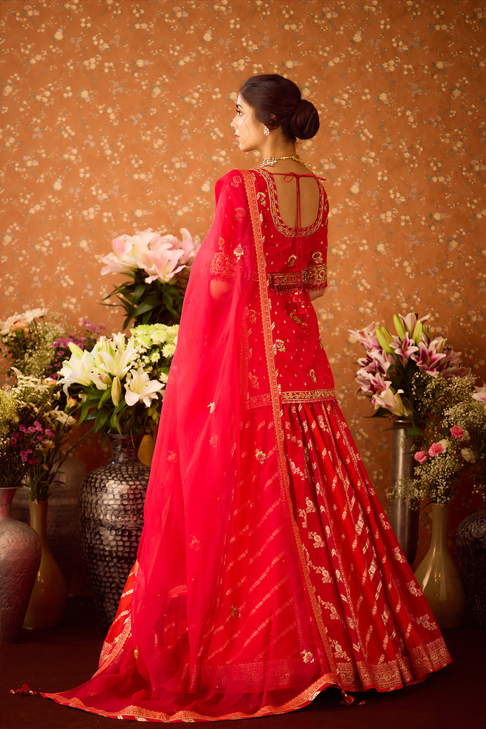 Raspberry Red Lehenga Set