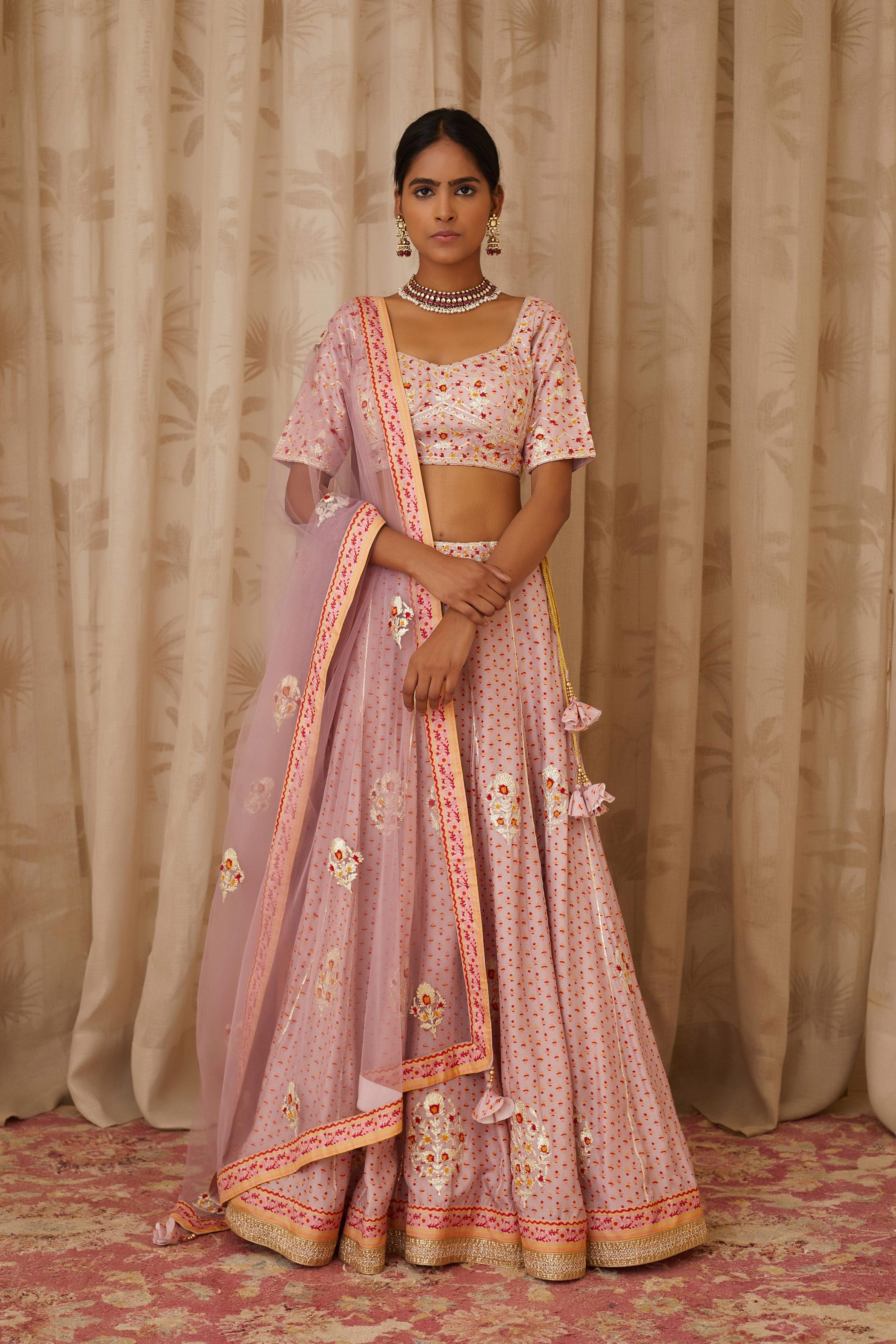 Light Lavender Lehenga Set