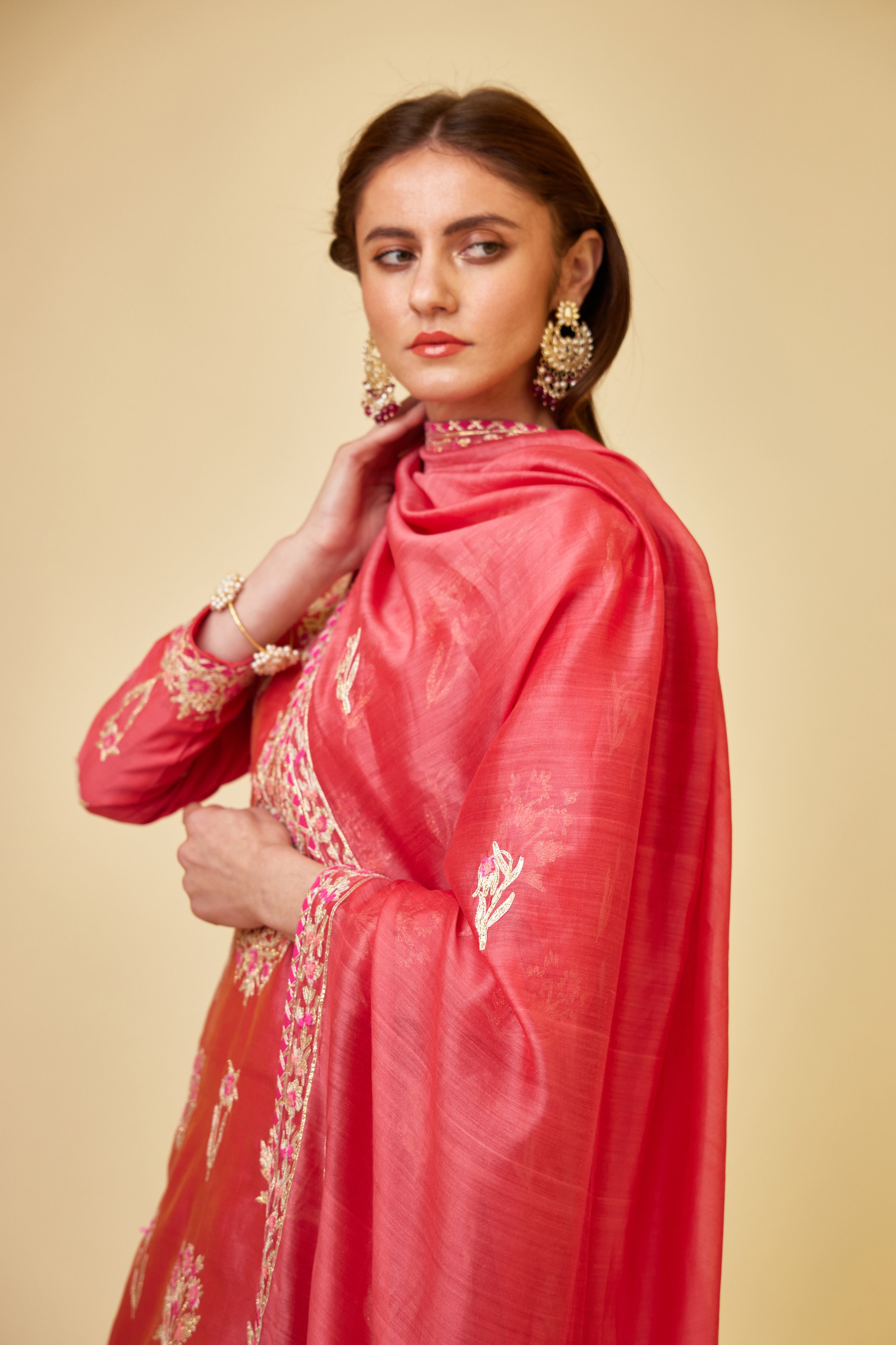 Scarlet Red Skirt Set