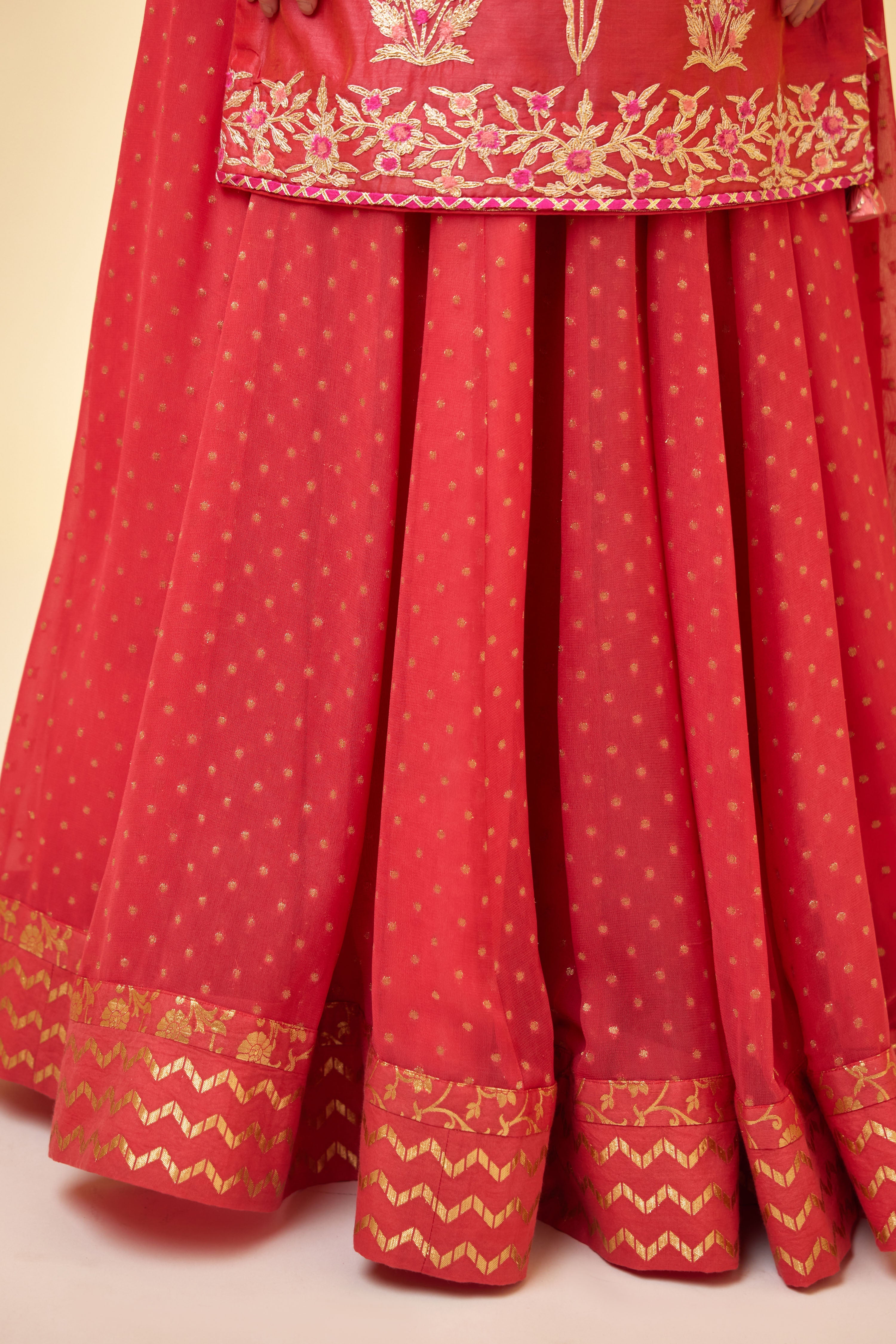 Scarlet Red Skirt Set