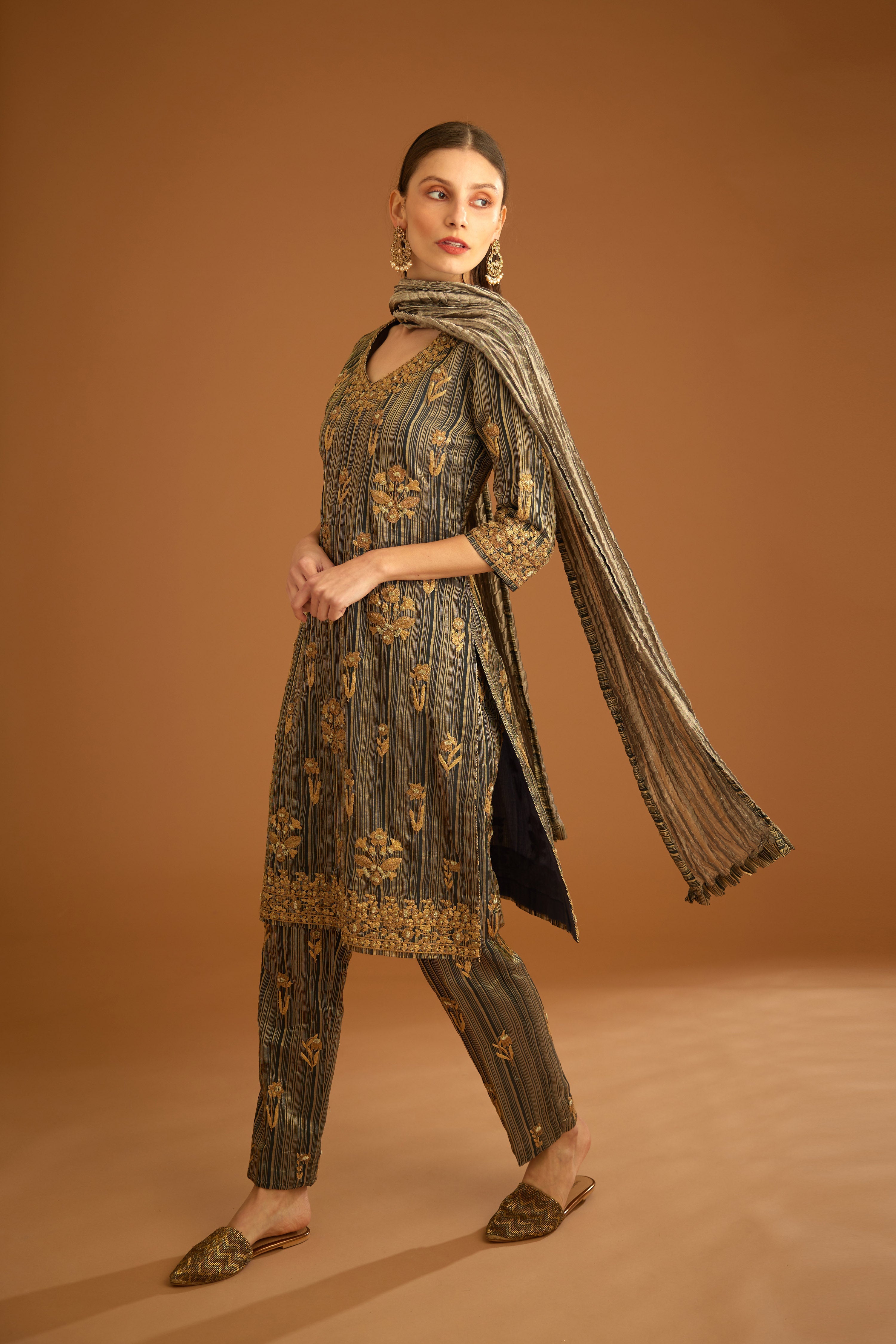 Carbon Black Kurta Set