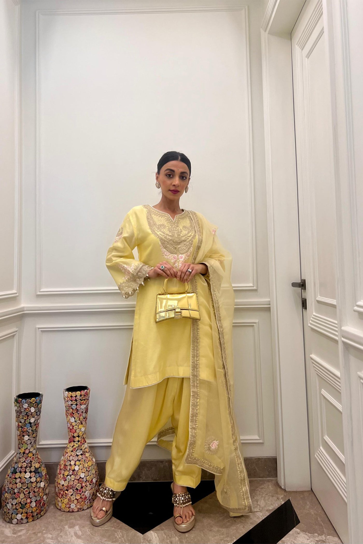Mehak Jain in Ashira Lemon Yellow- Kurta , Salwar with Dupatta