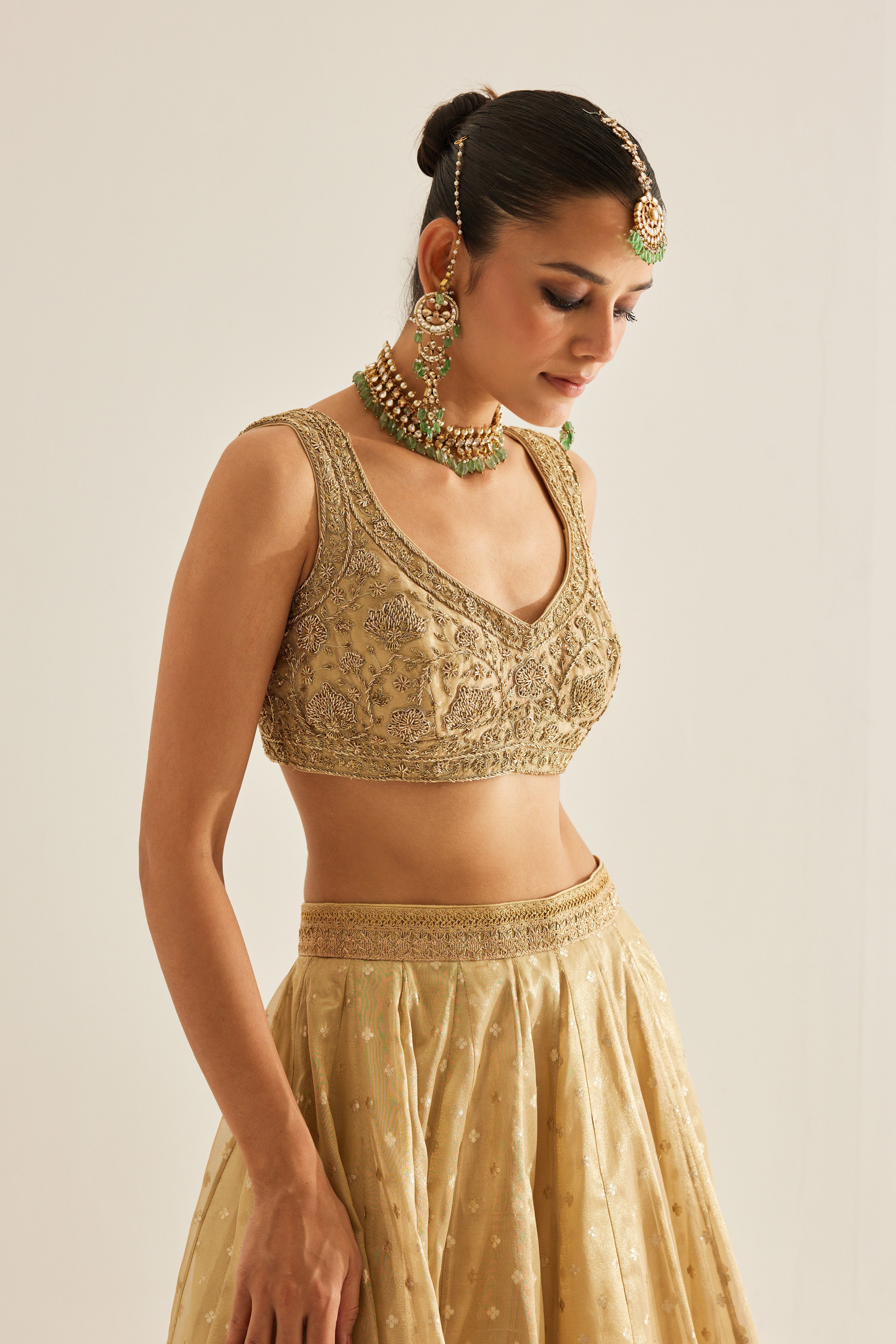Gold Lehenga Set