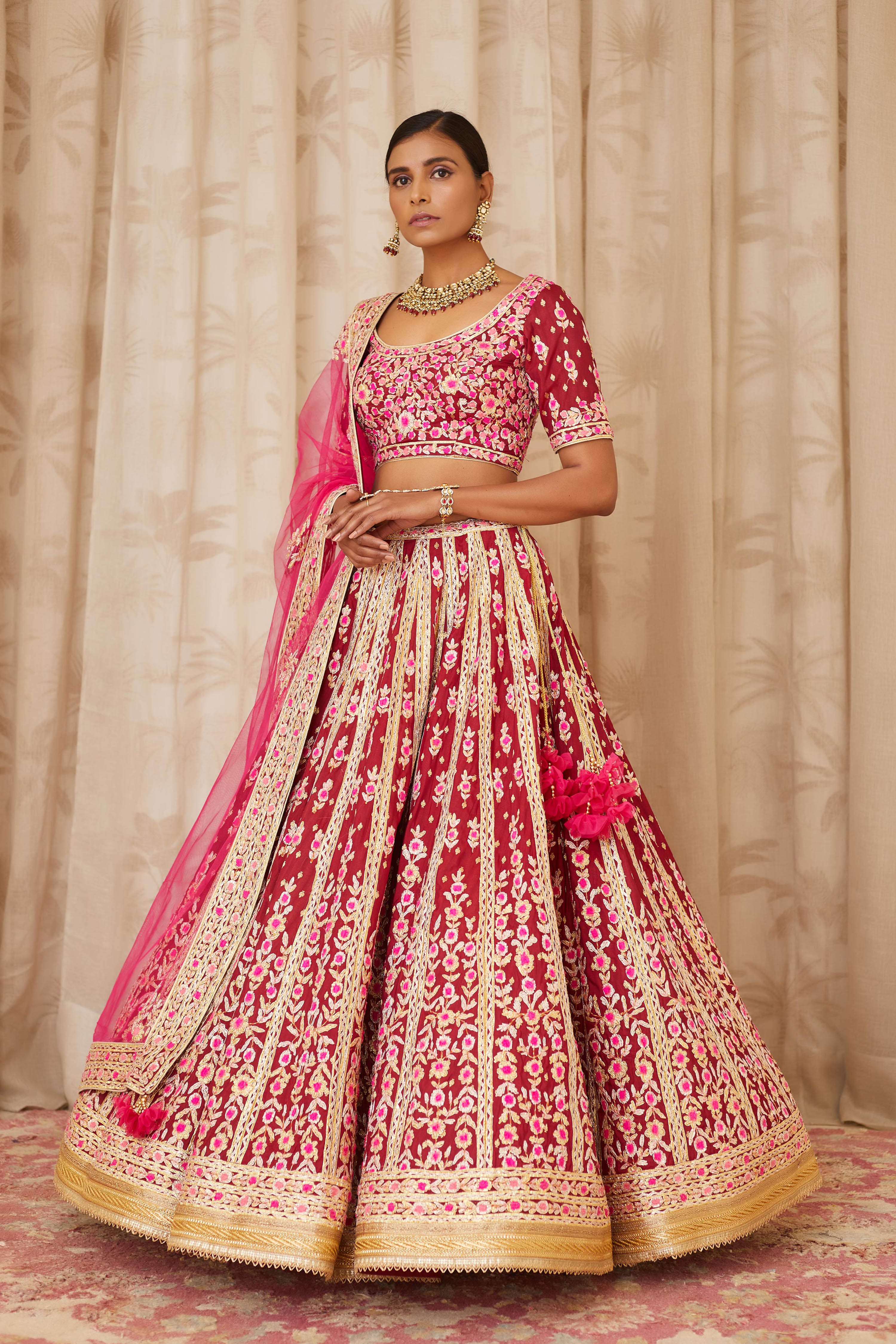 Maroon Lehenga Set