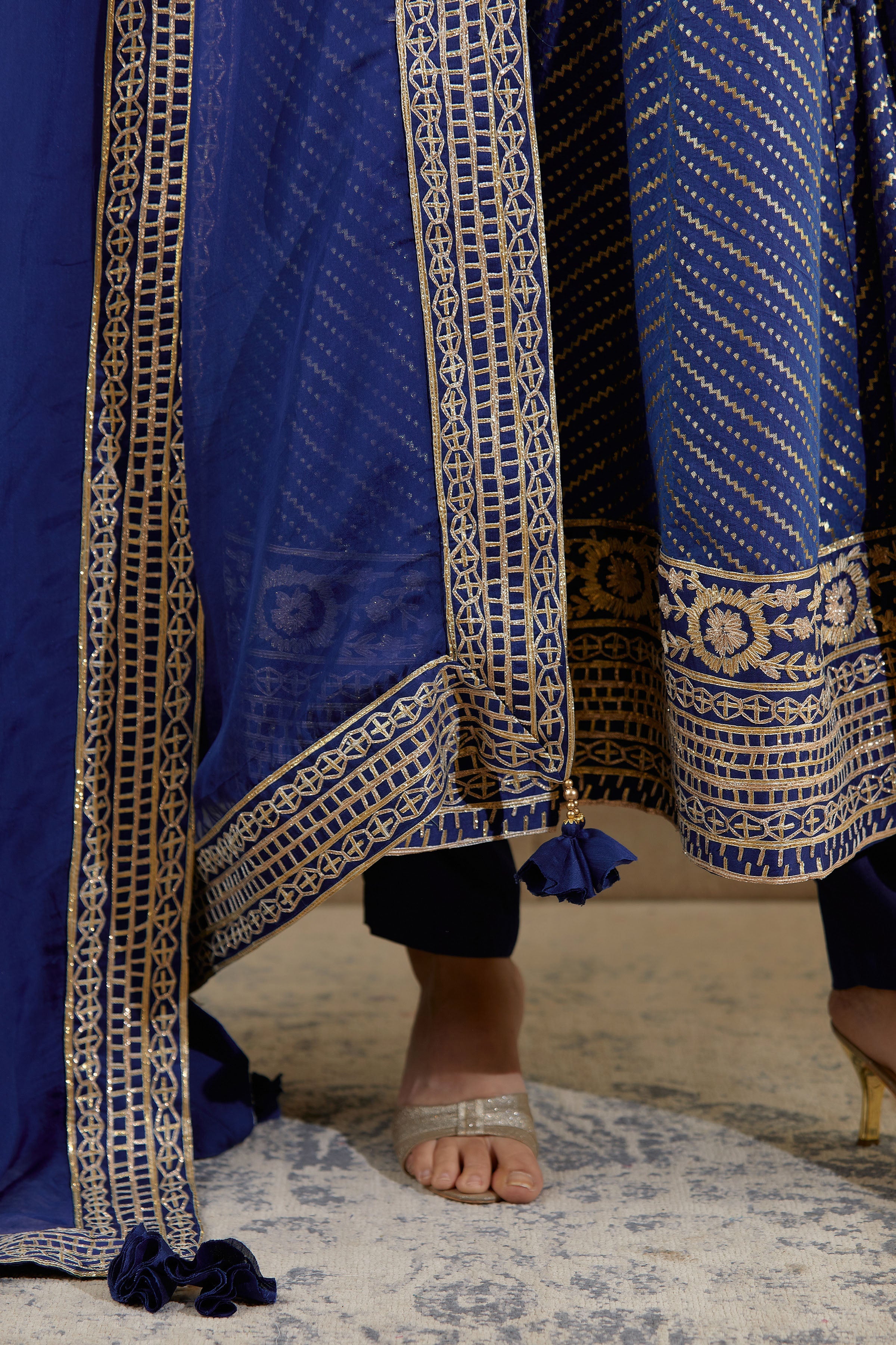 Royal Blue Anarkali set