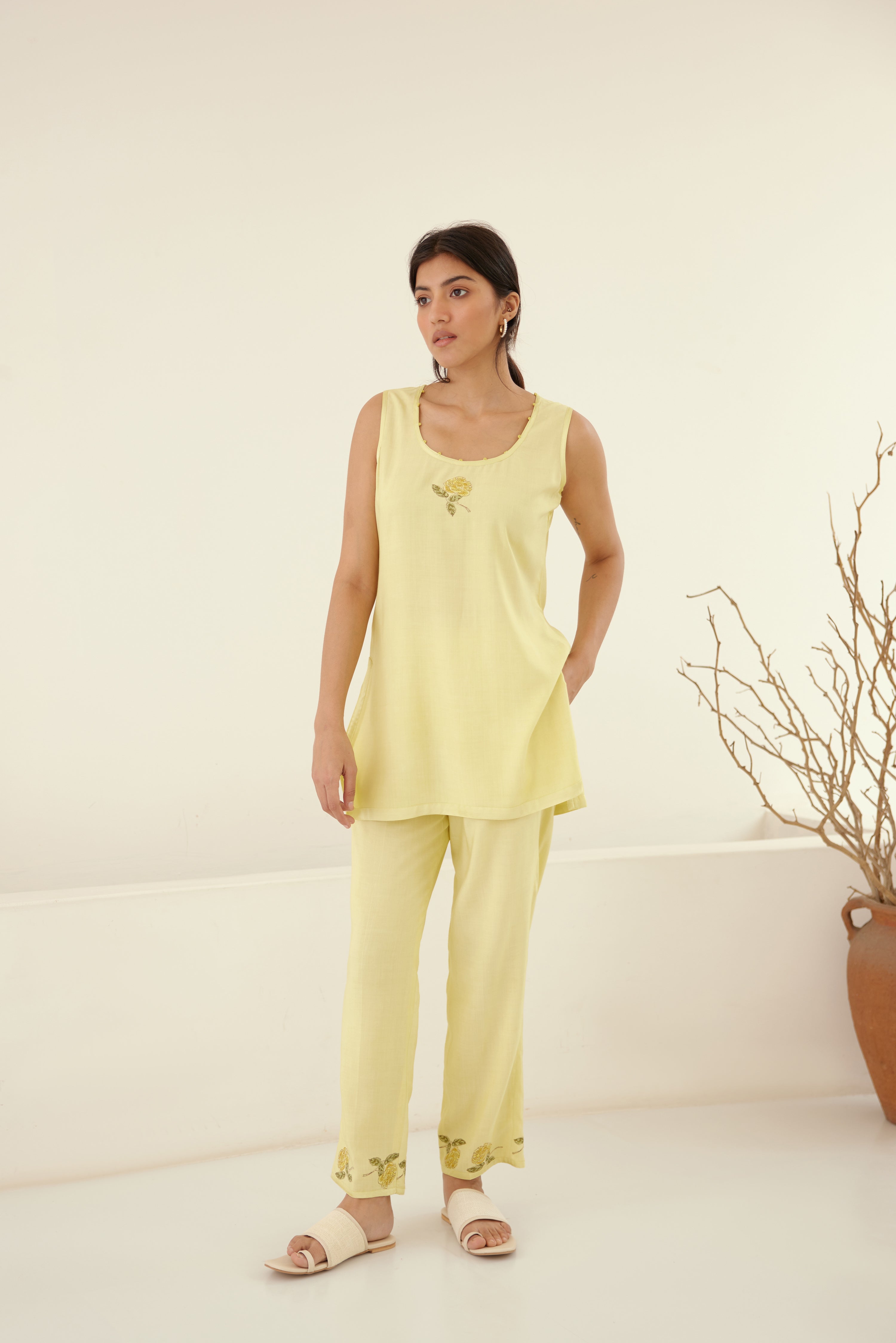 Canary Yellow Kimono Set