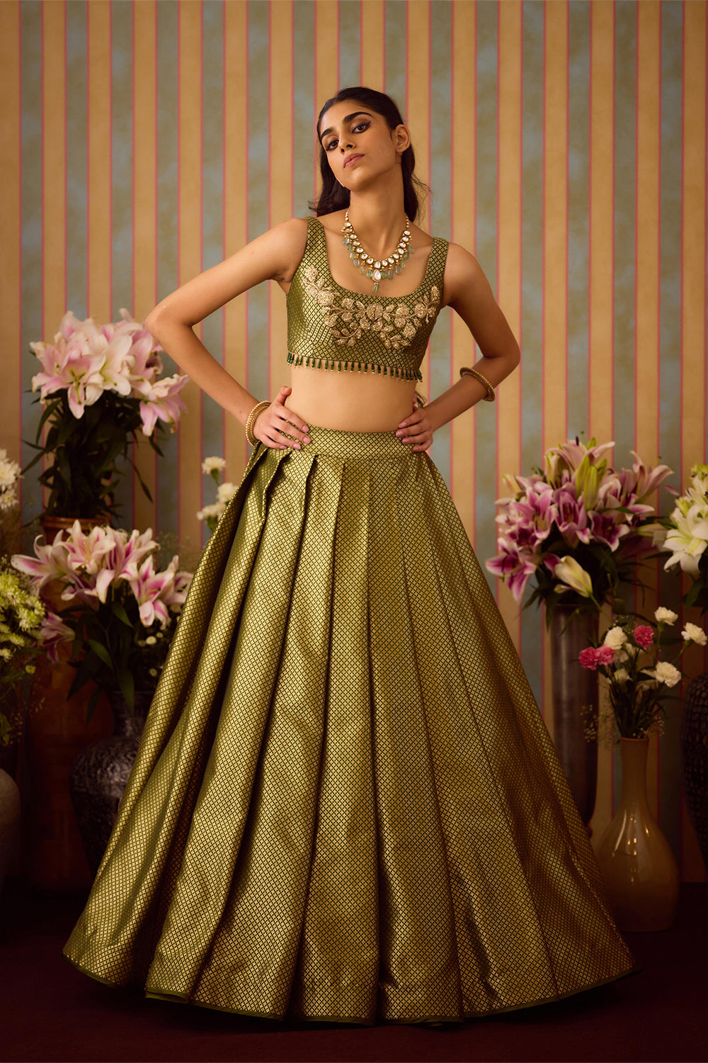 Garden Green Lehenga Set
