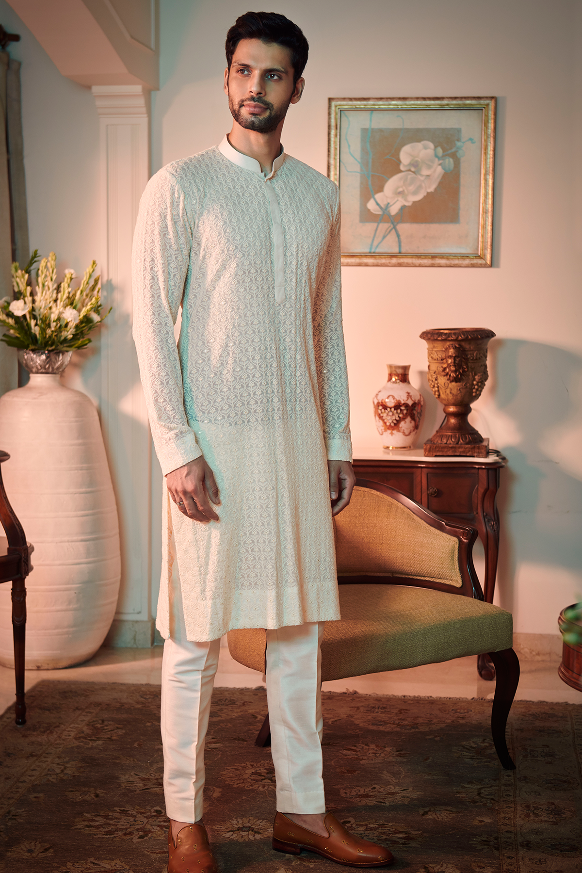 Ivory Chikankari Kurta