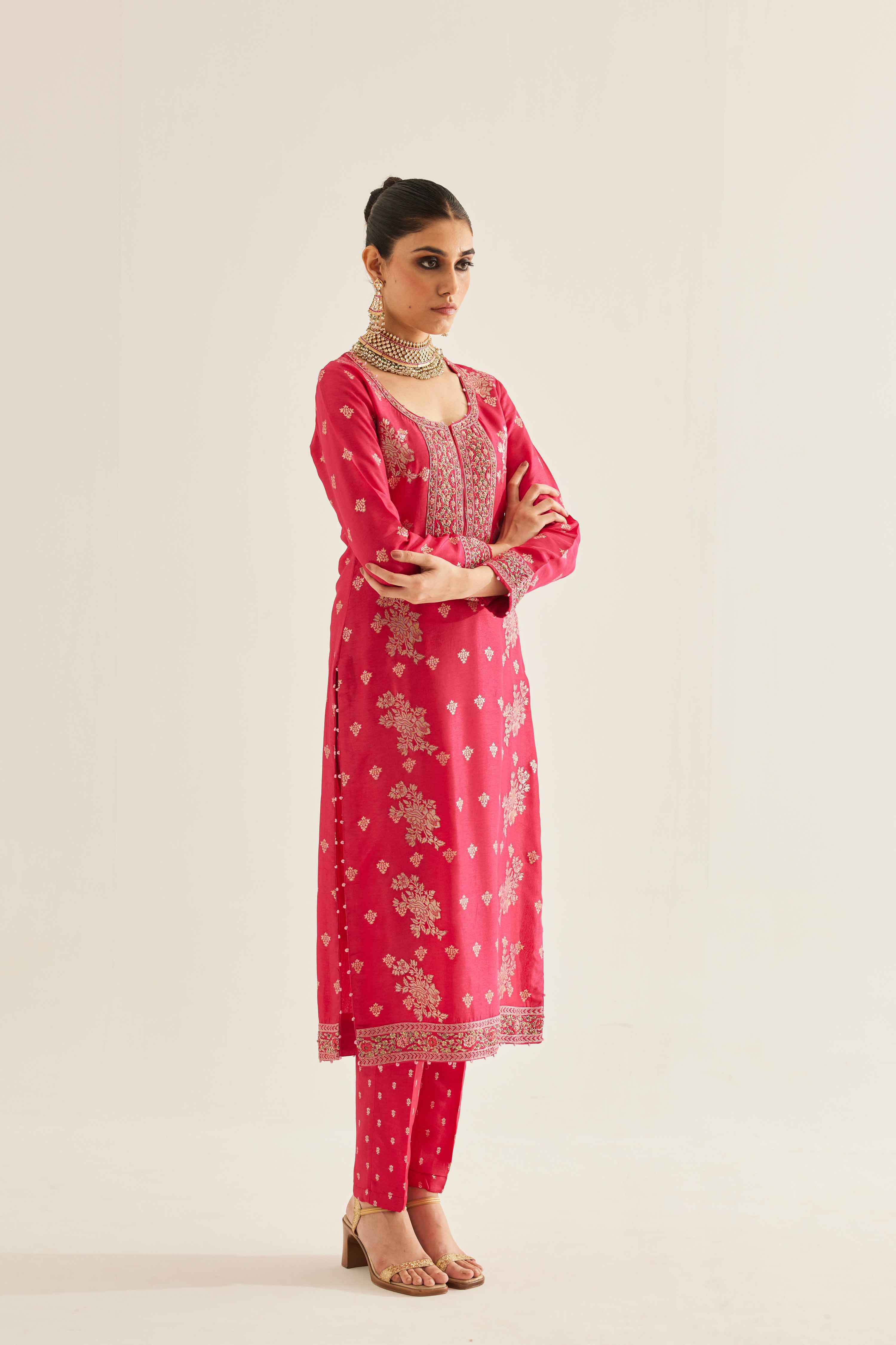 Fuchsia Kurta Set