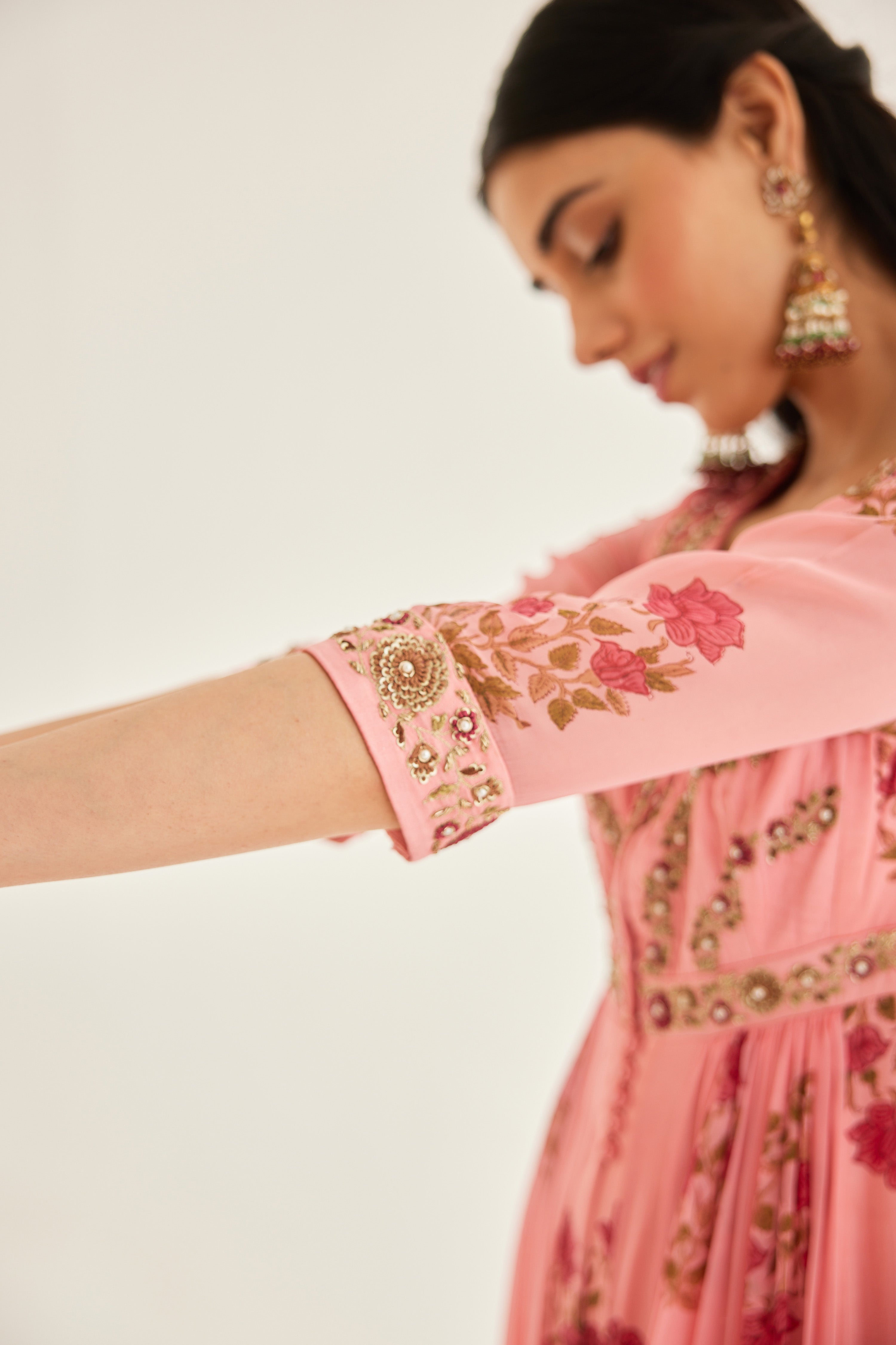 Candy Pink Anarkali Set