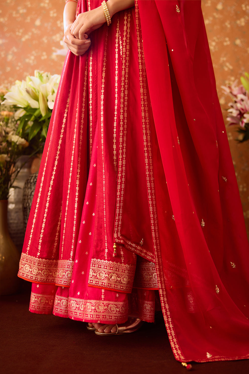 Persian Maroon Sharara Set