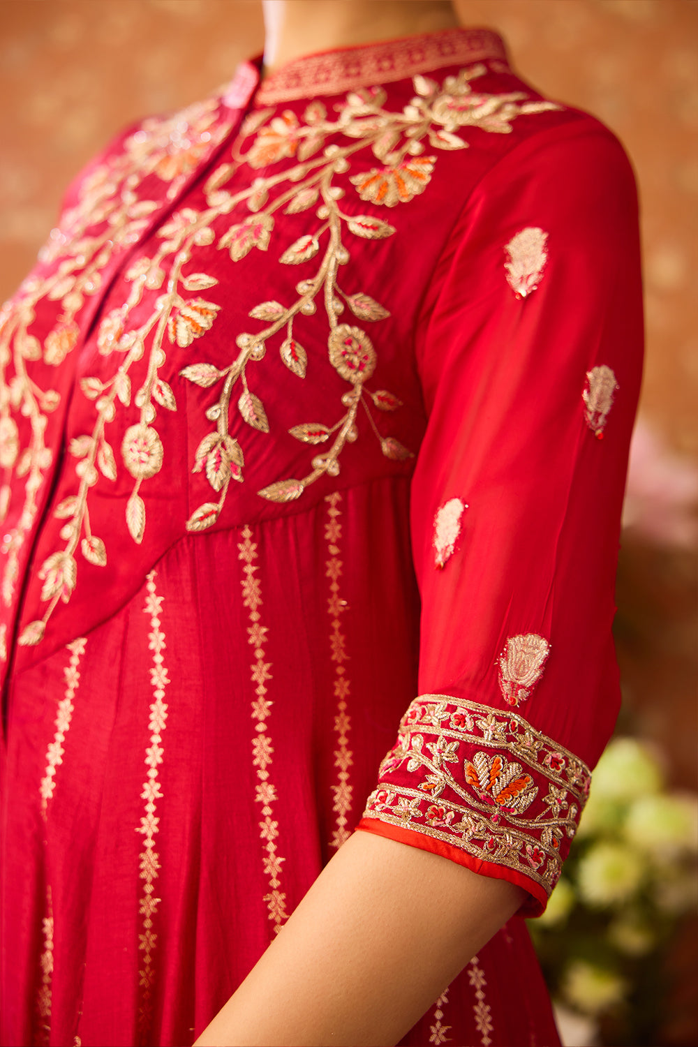 Persian Maroon Sharara Set