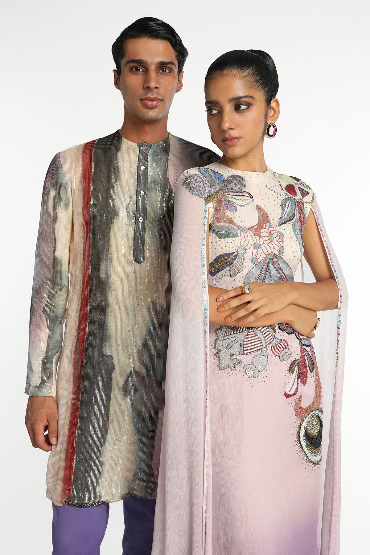 Equinox - Mist Aurora Chanderi Silk Kurta Set