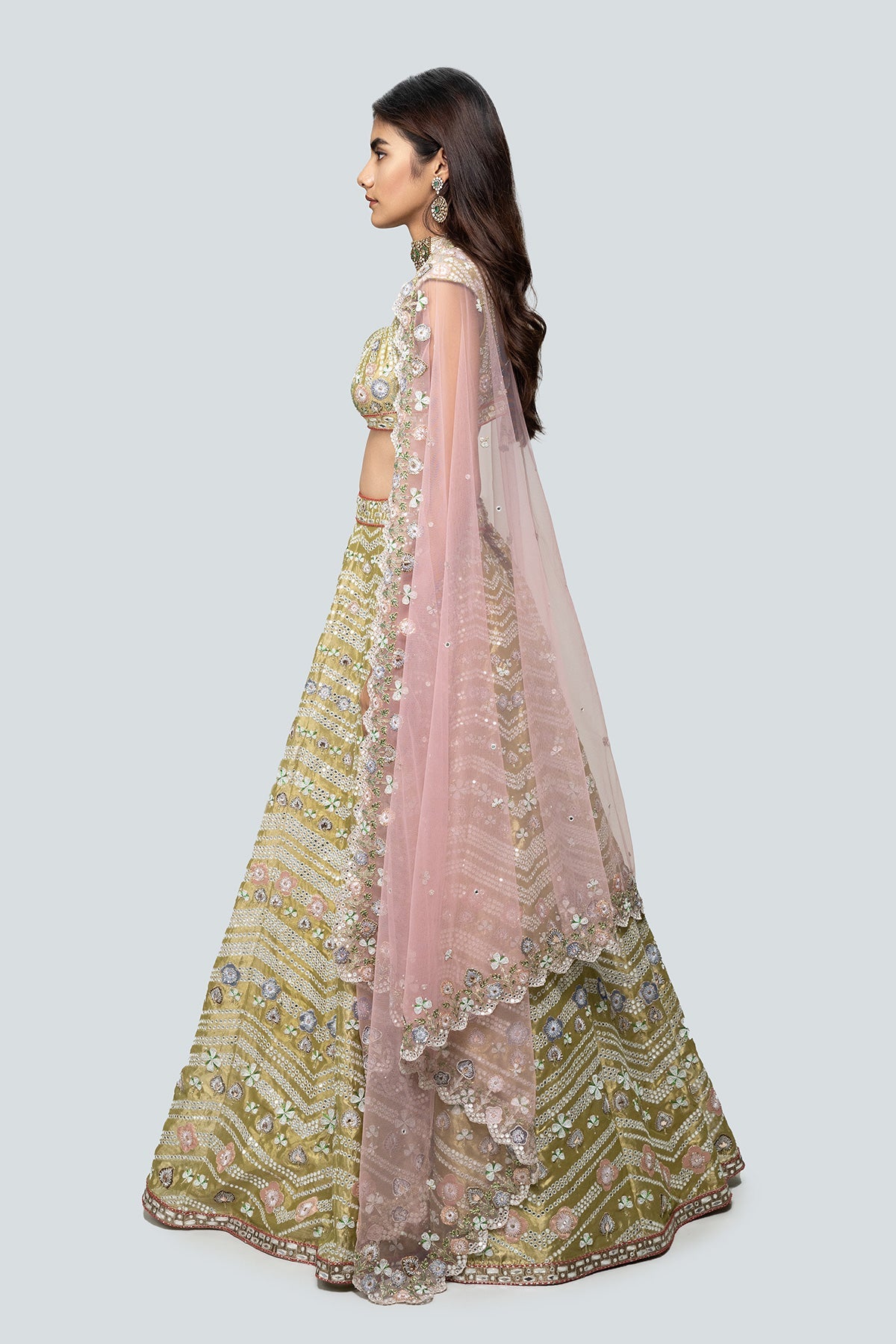 Zulaikha - Green Lehenga Set