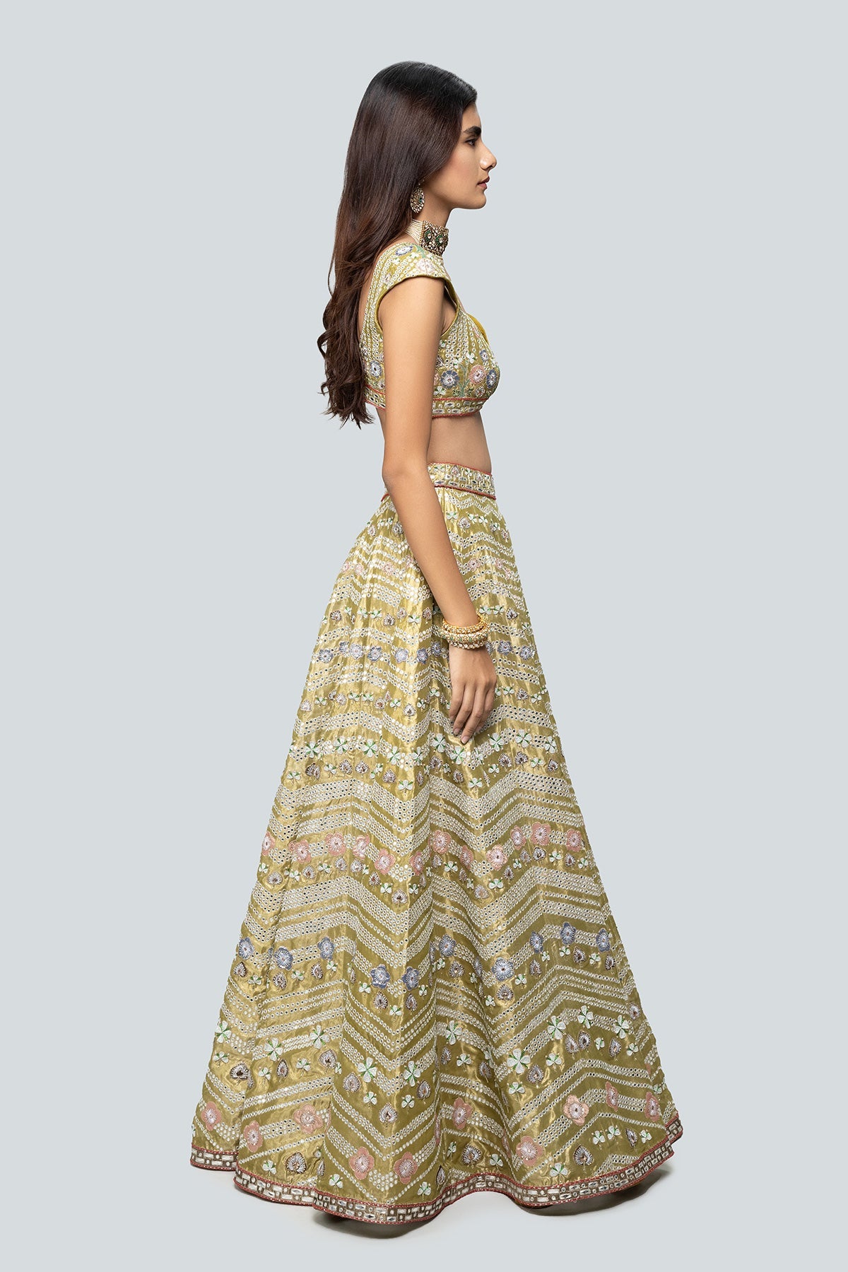 Zulaikha - Green Lehenga Set