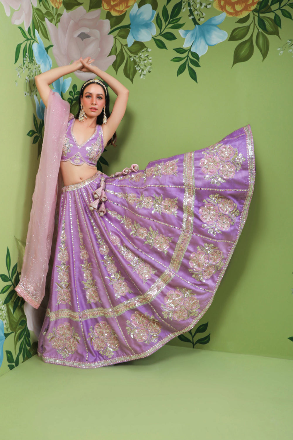 Amazing Amethyst Lehenga Set