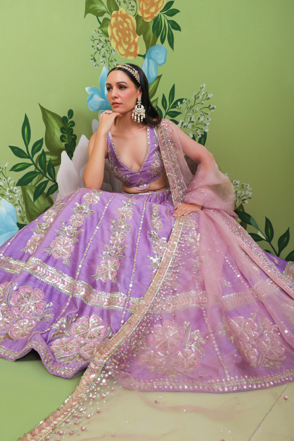 Amazing Amethyst Lehenga Set